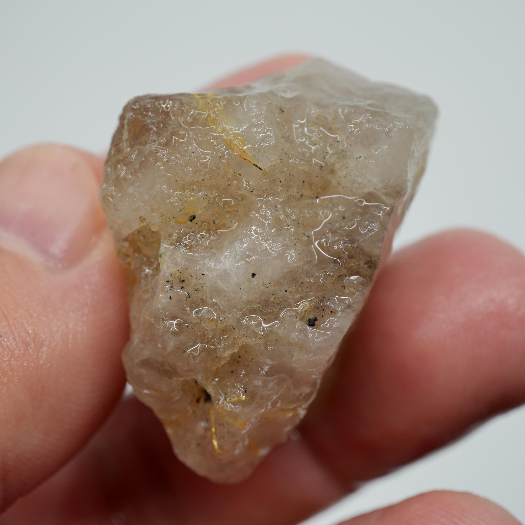 Rutilated Quartz - Golden Flash Rutile - Brazil Crystal Specimen
