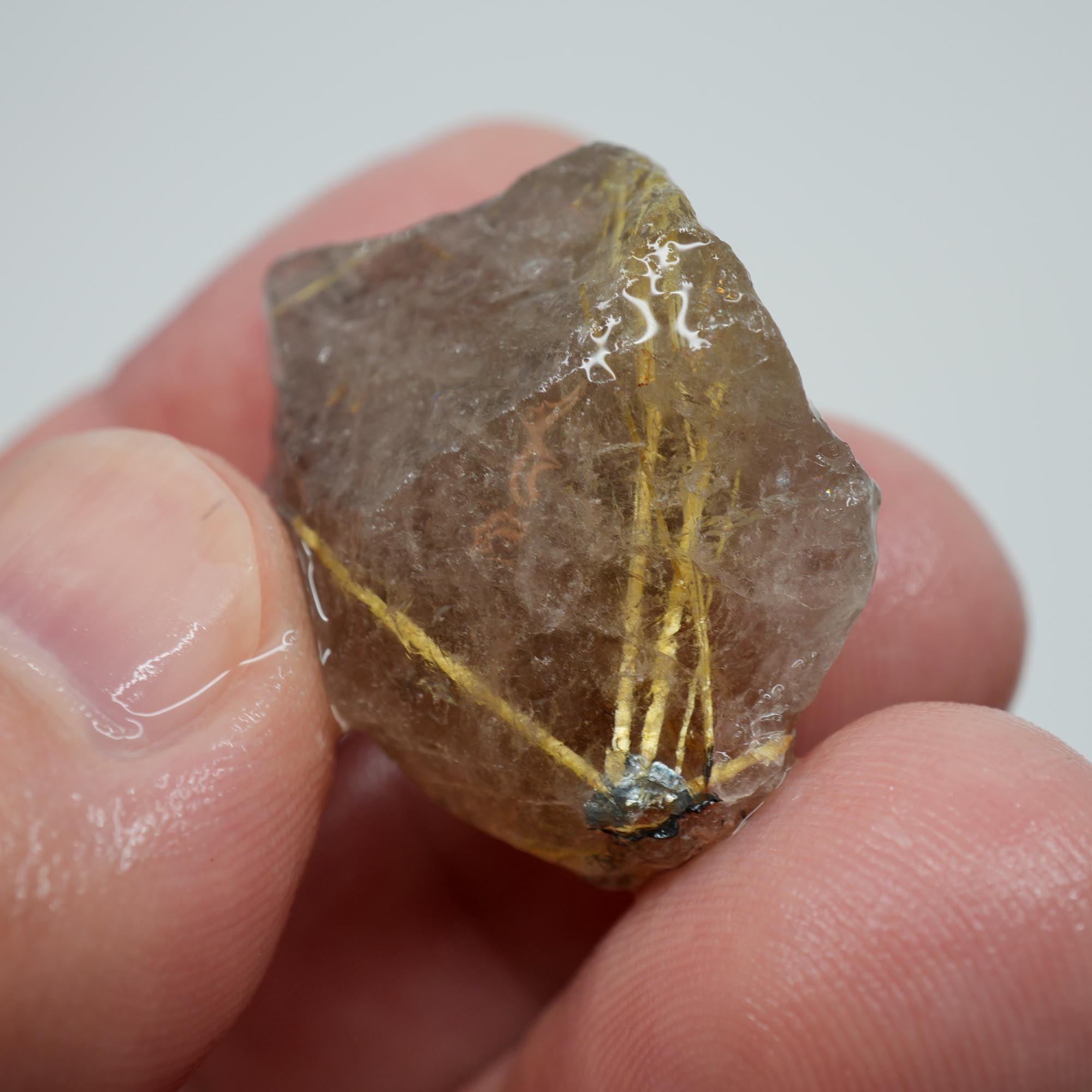 Rutilated Quartz - Golden Threaded Quartz - Brazil Crystal Specimen