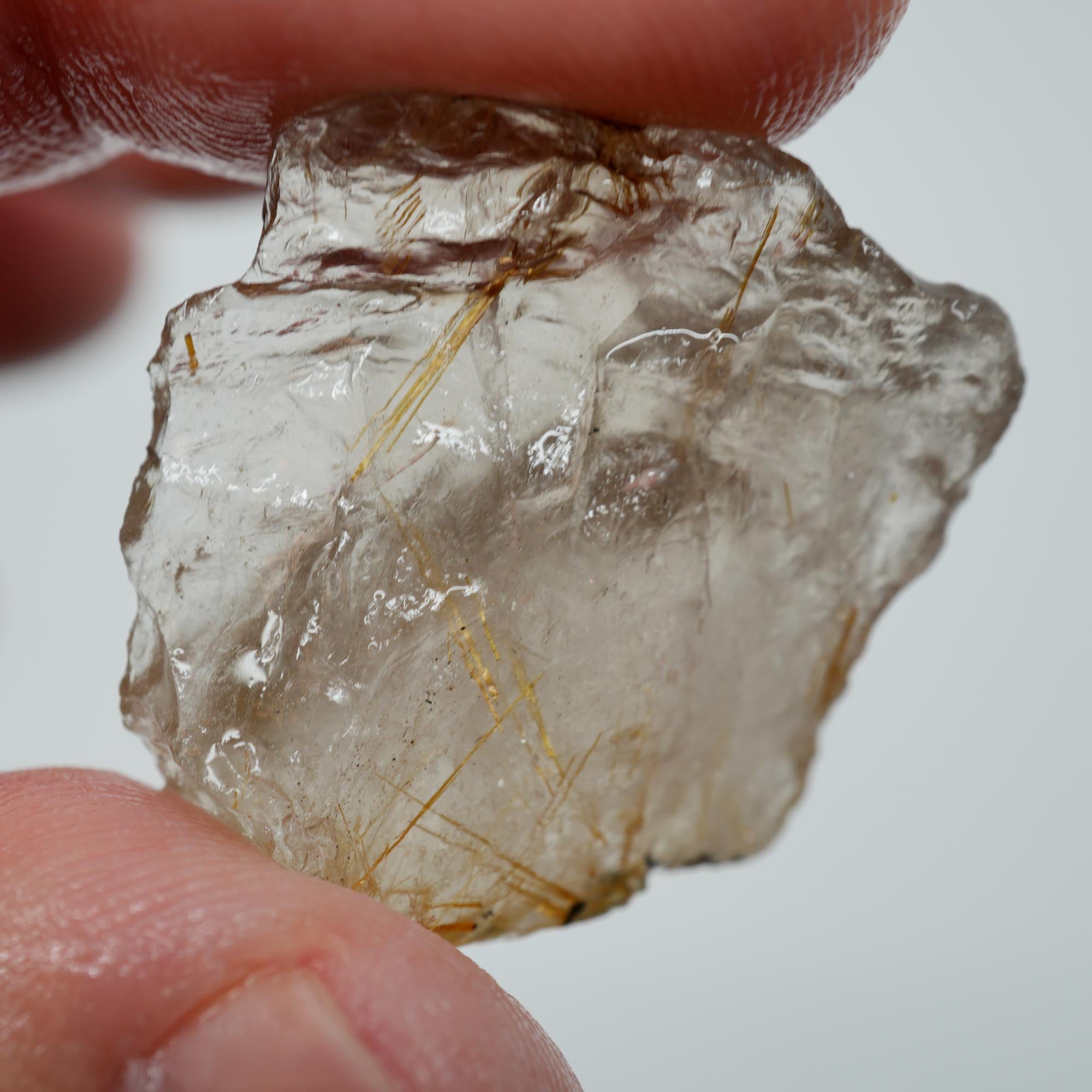 Rutilated Quartz - Rutile Threaded Crystal - Brazilian Specimen