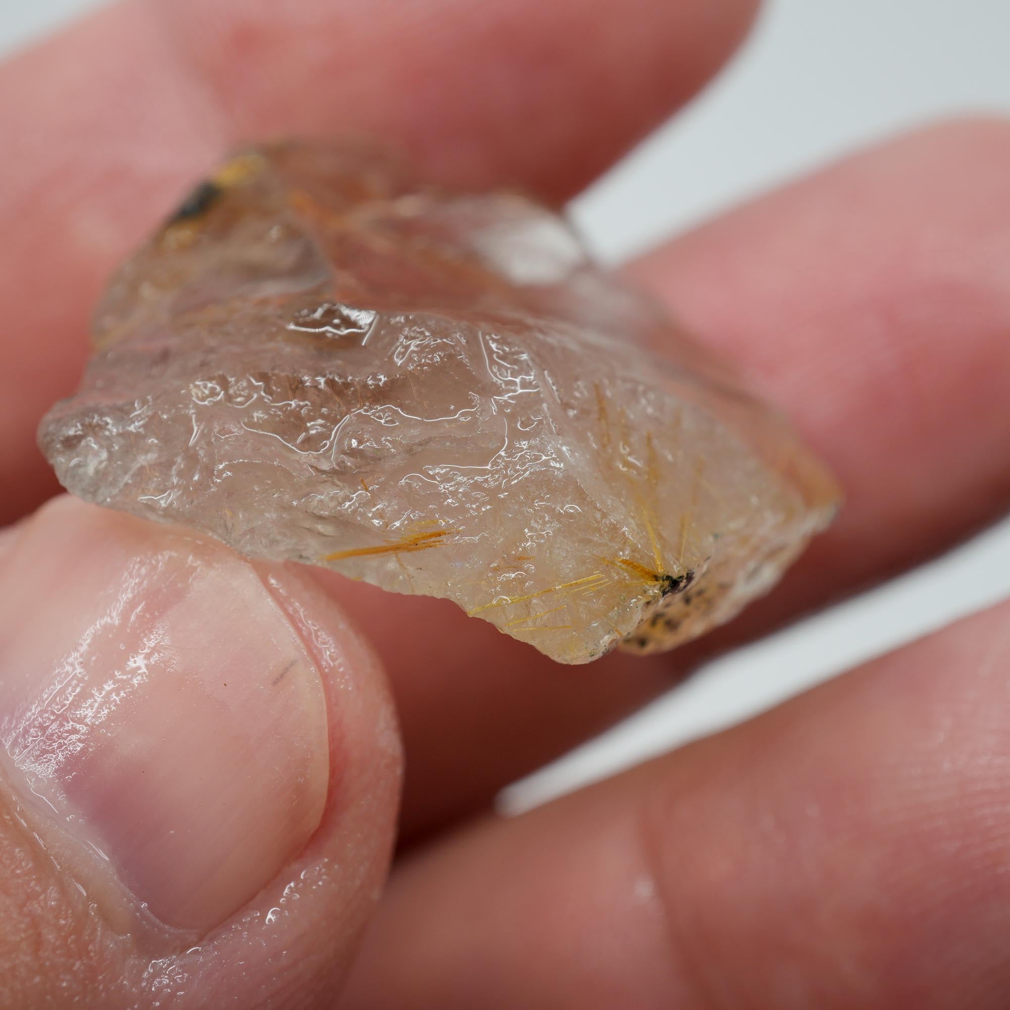 Rutilated Quartz - Rutile Threaded Crystal - Brazilian Specimen