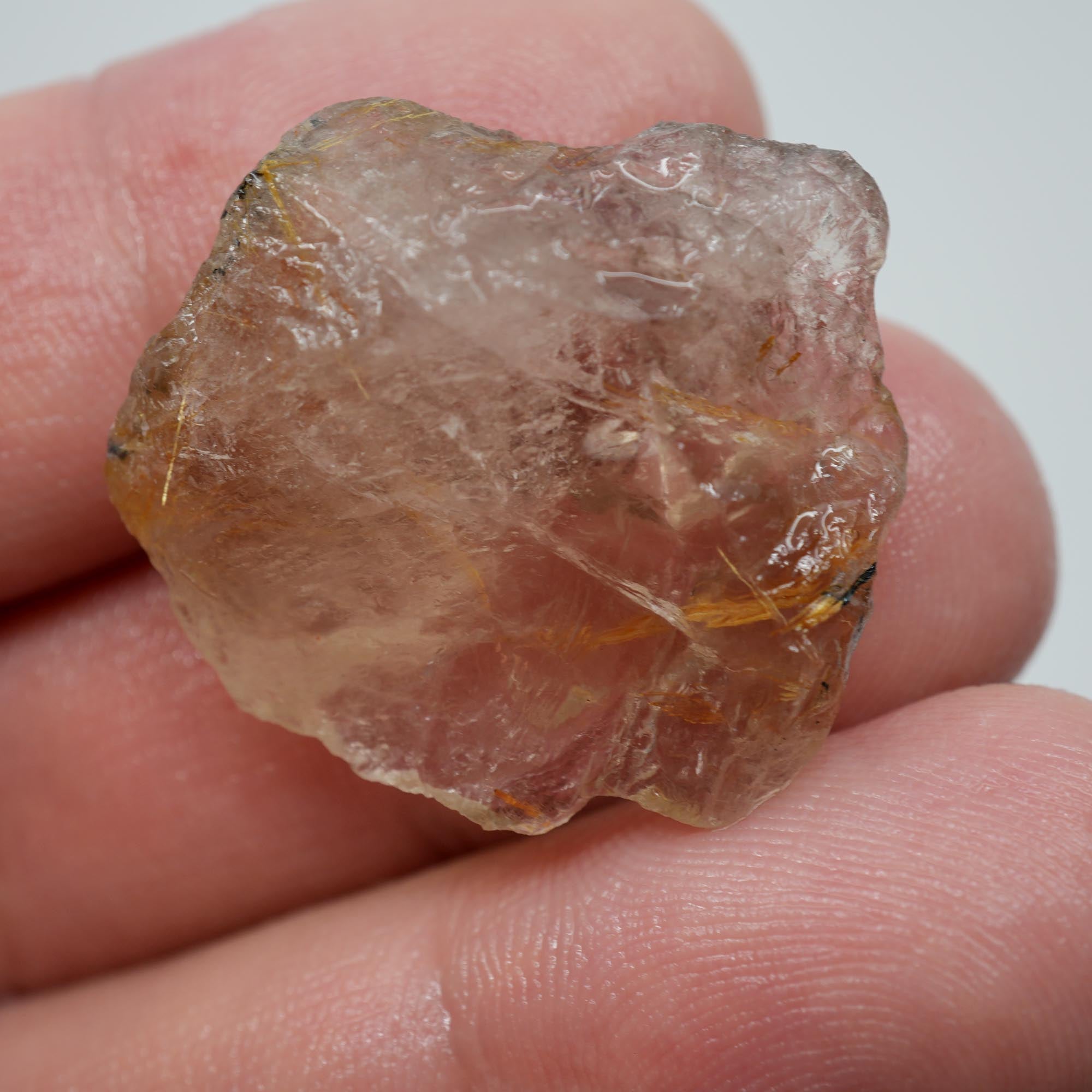 Rutilated Quartz - Rutile Threaded Crystal - Brazilian Specimen
