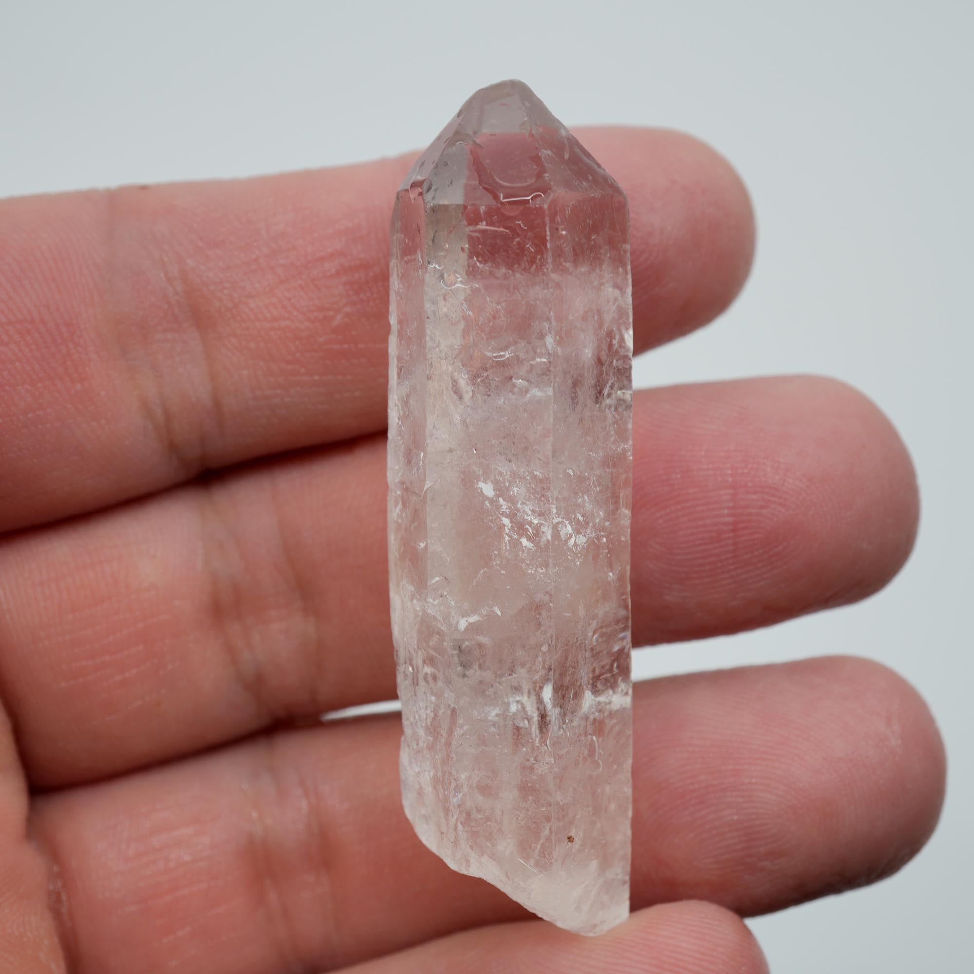 Brazilian Quartz Point - Glass-Clear Faceting Grade Crystal