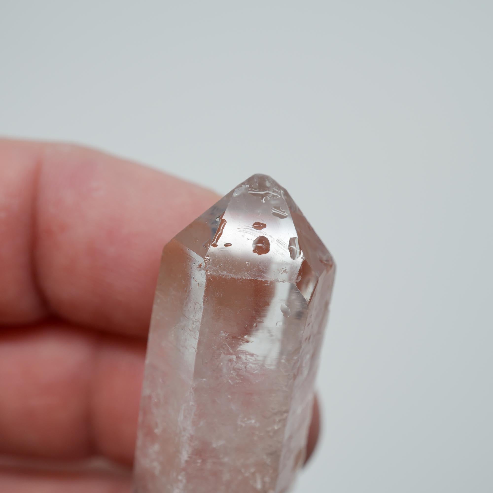 Brazilian Quartz Point - Glass-Clear Faceting Grade Crystal