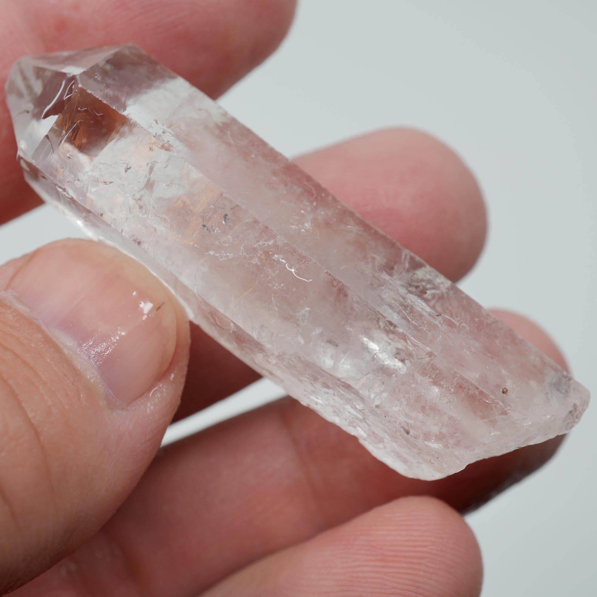 Brazilian Quartz Point - Glass-Clear Faceting Grade Crystal