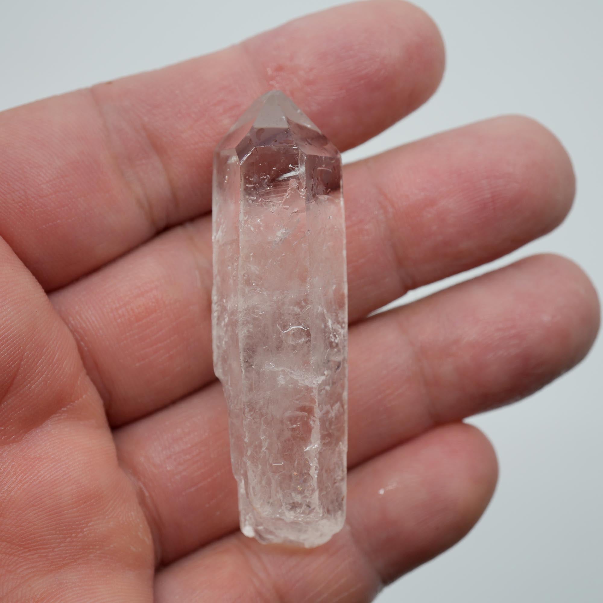 Brazilian Quartz Point - Glass-Clear Faceting Grade Crystal