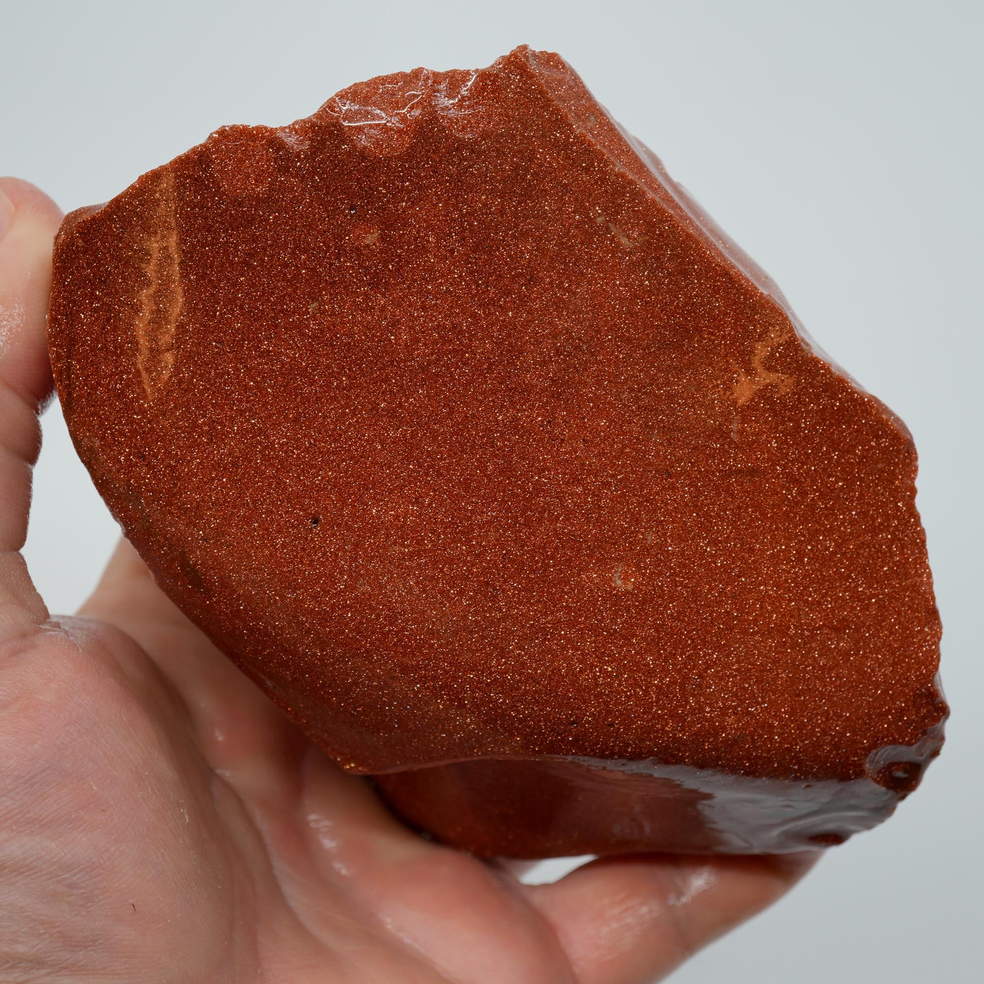 Goldstone Rough - Glittery Copper Sparkle Chunk for Cutting and Display