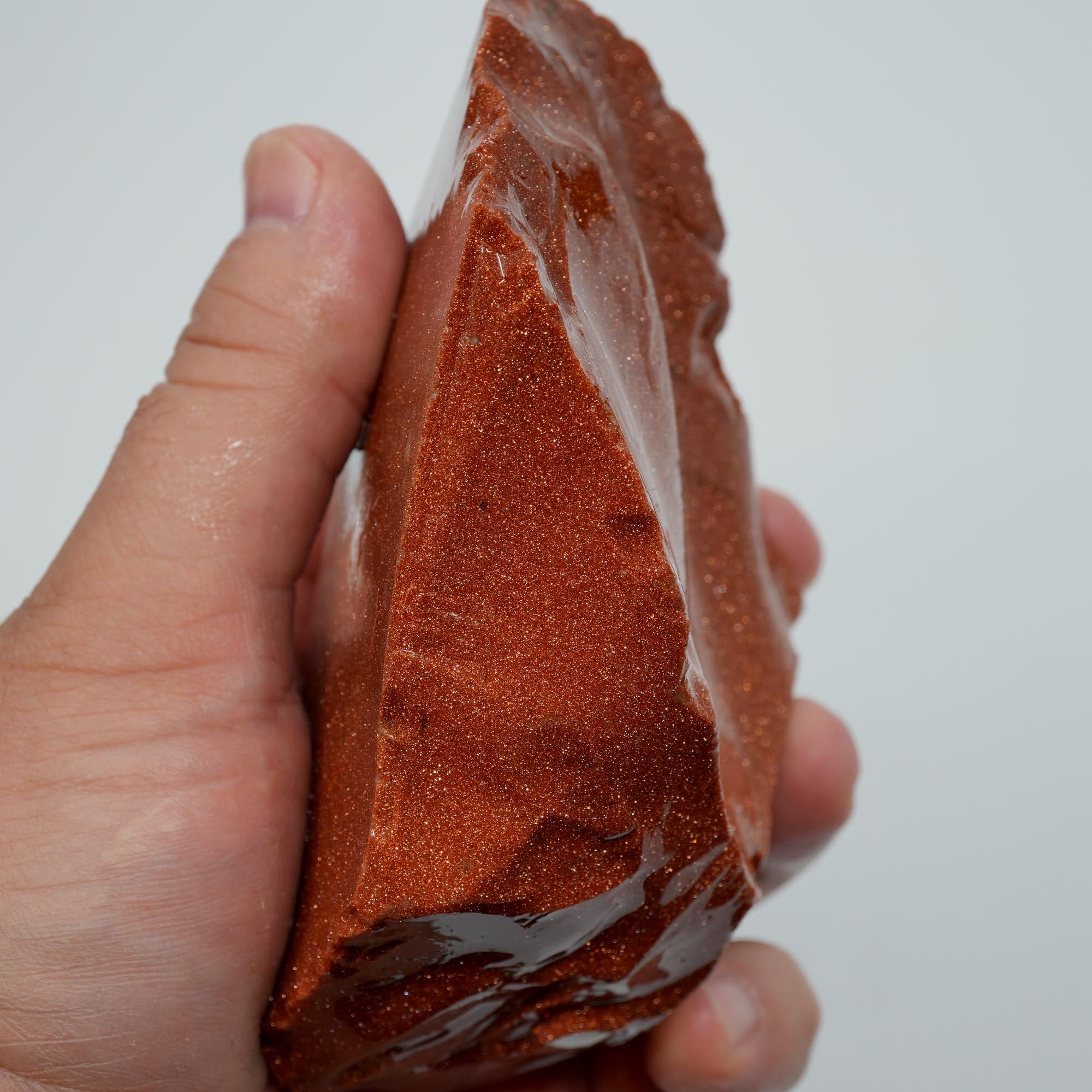 Goldstone Rough - Glittery Copper Sparkle Chunk for Cutting and Display