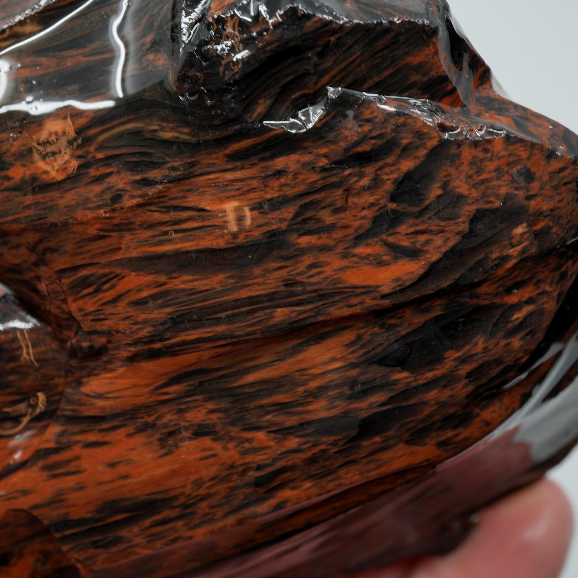 Tri-Flow Obsidian Rough - Old Stock Mahogany Flow with Magnetite