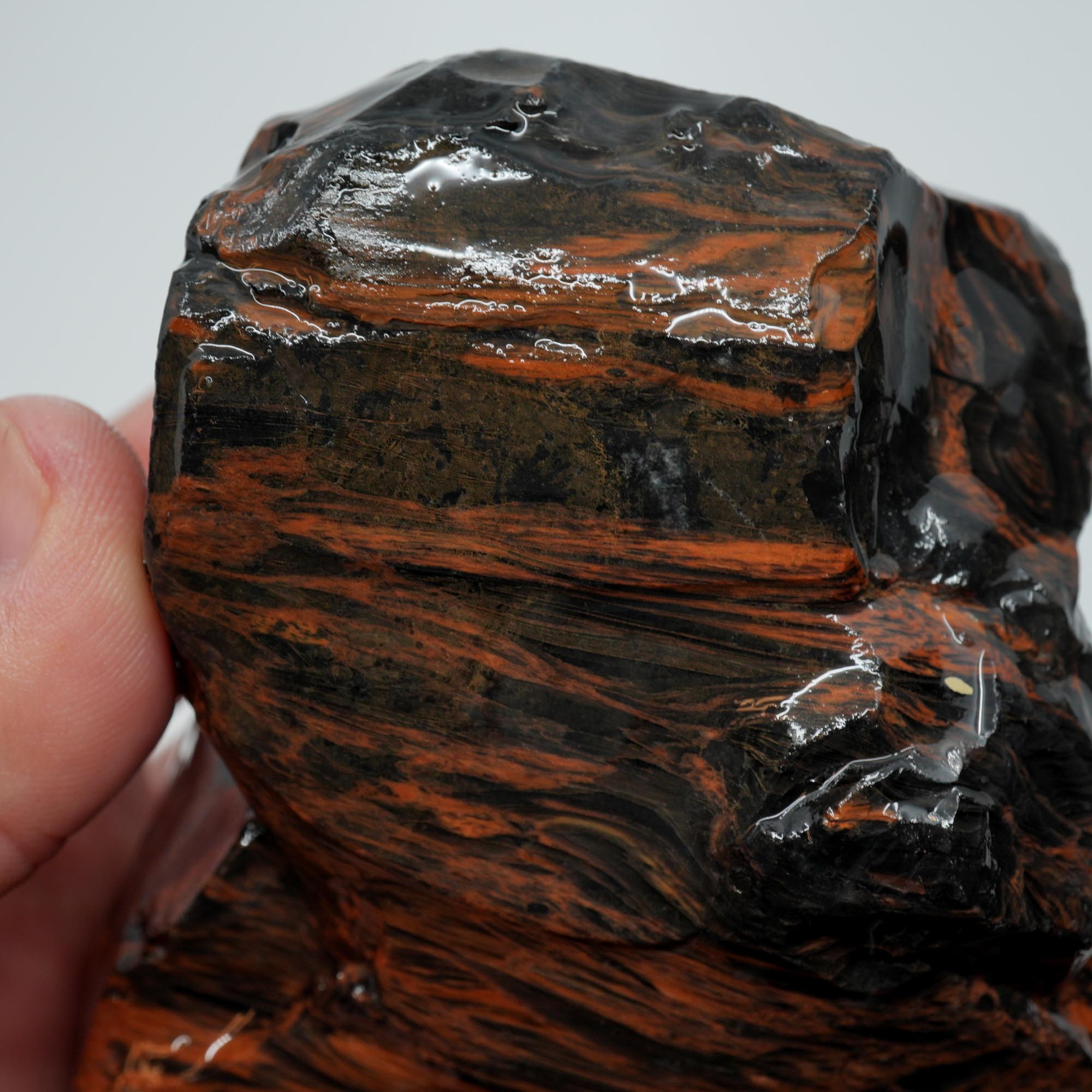 Tri-Flow Obsidian Rough - Old Stock Mahogany Flow with Magnetite