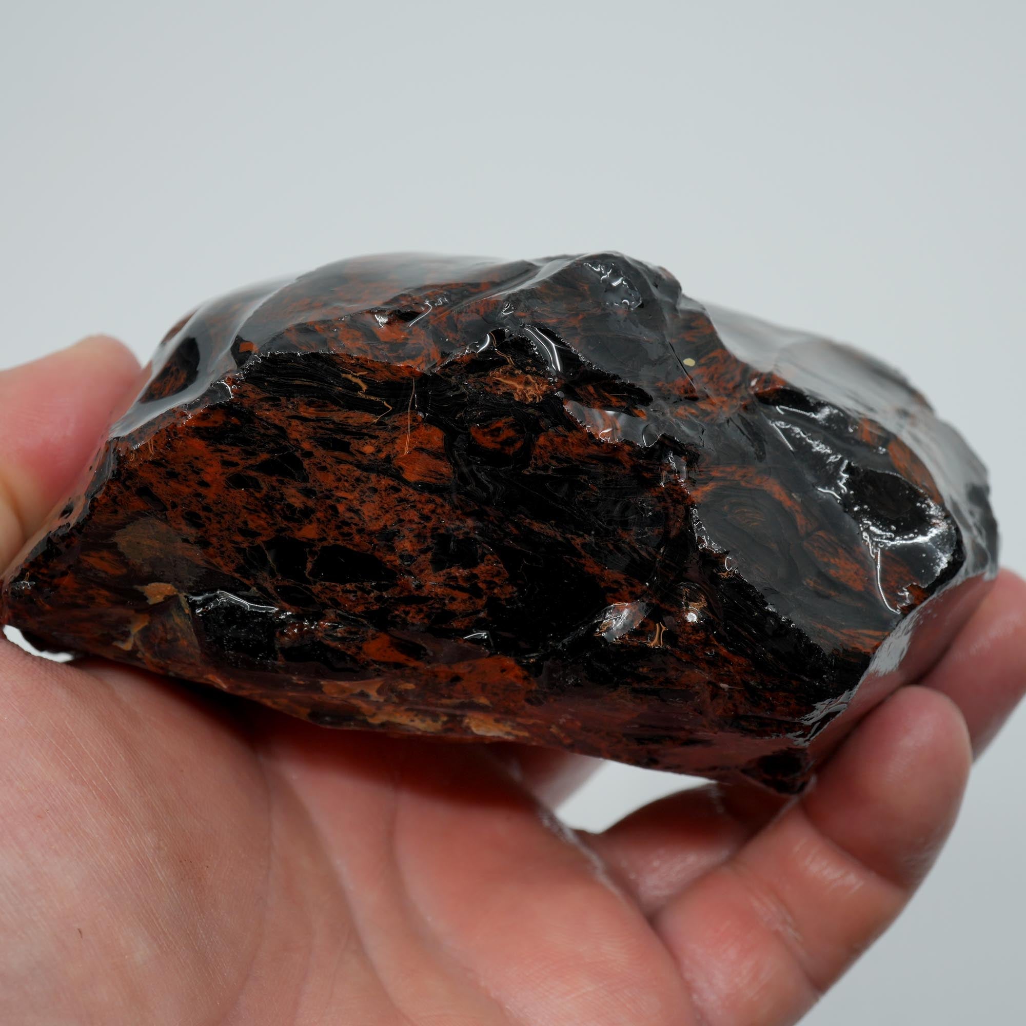 Tri-Flow Obsidian Rough - Old Stock Mahogany Flow with Magnetite