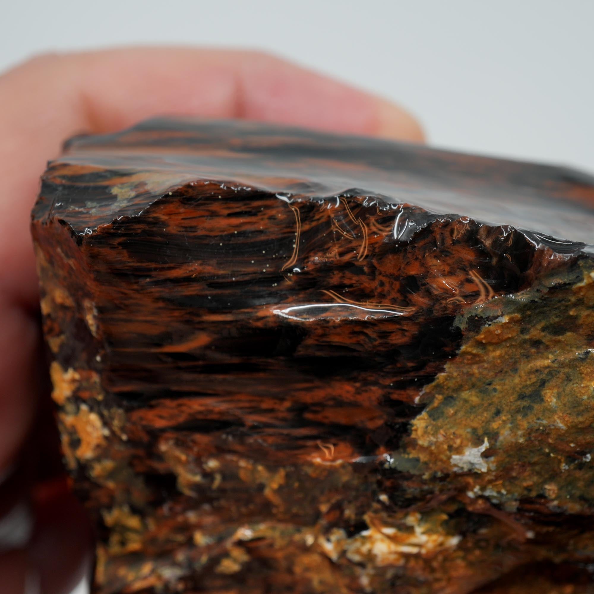 Tri-Flow Obsidian Rough - Old Stock Mahogany Flow with Magnetite