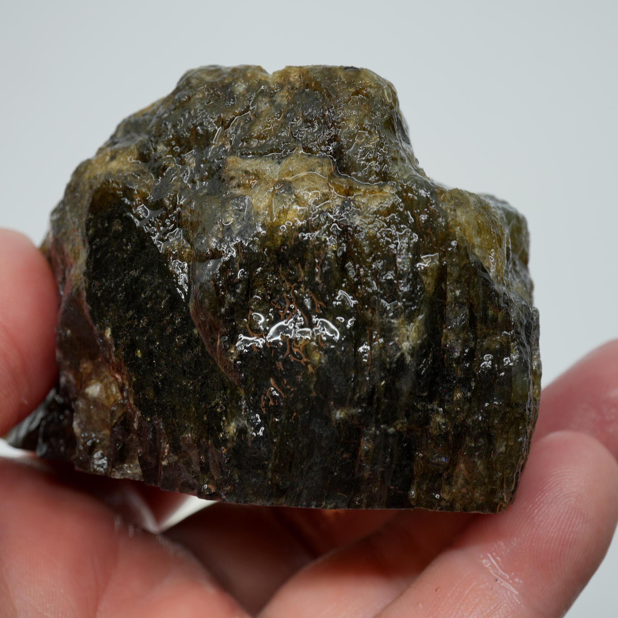 Labradorite Endcut - Blue Green Sunset Gold Flash Cut and Proven