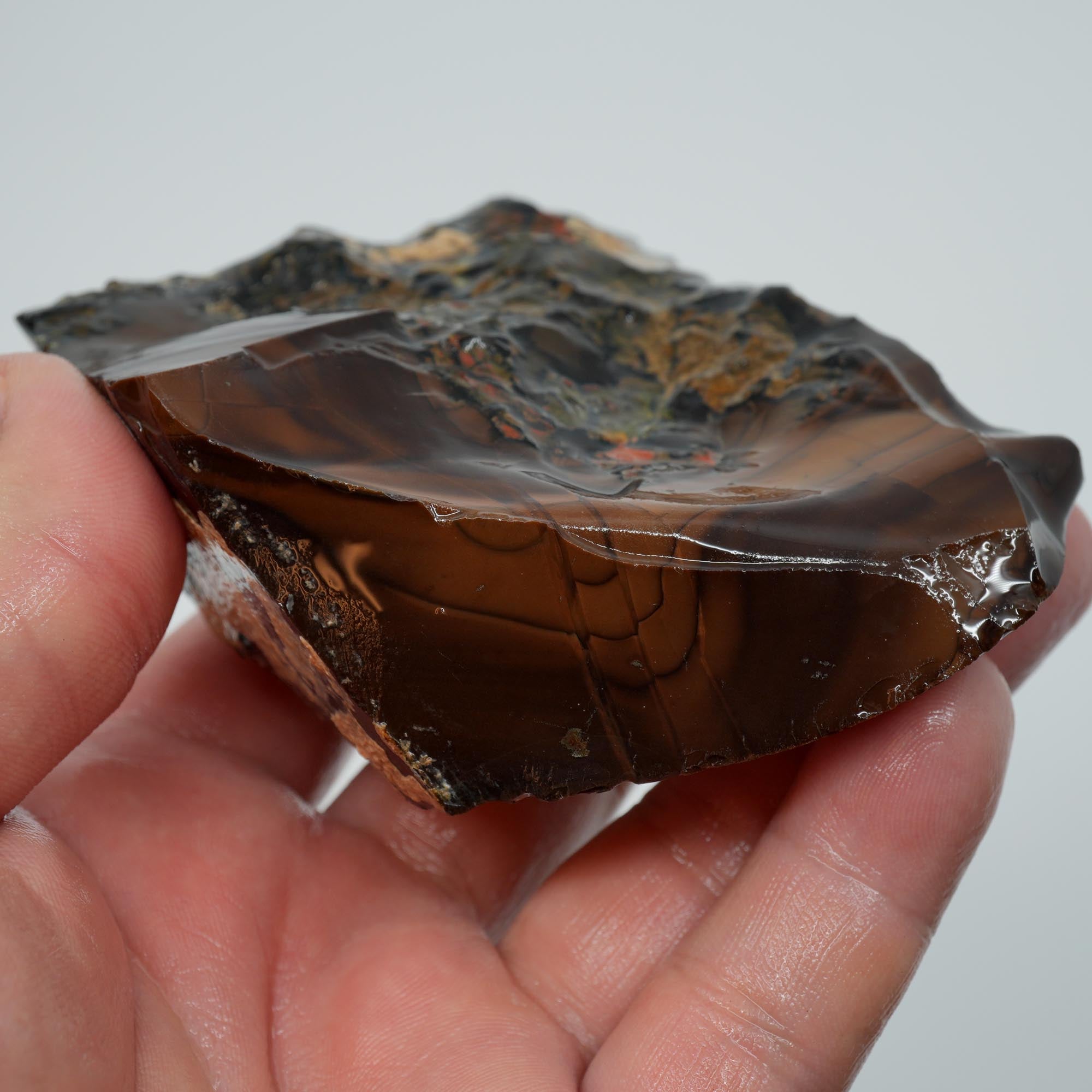 Whiskey Creek Orbicular Jasper Rough - Smoky Orbs and Breccia Owyhee Idaho