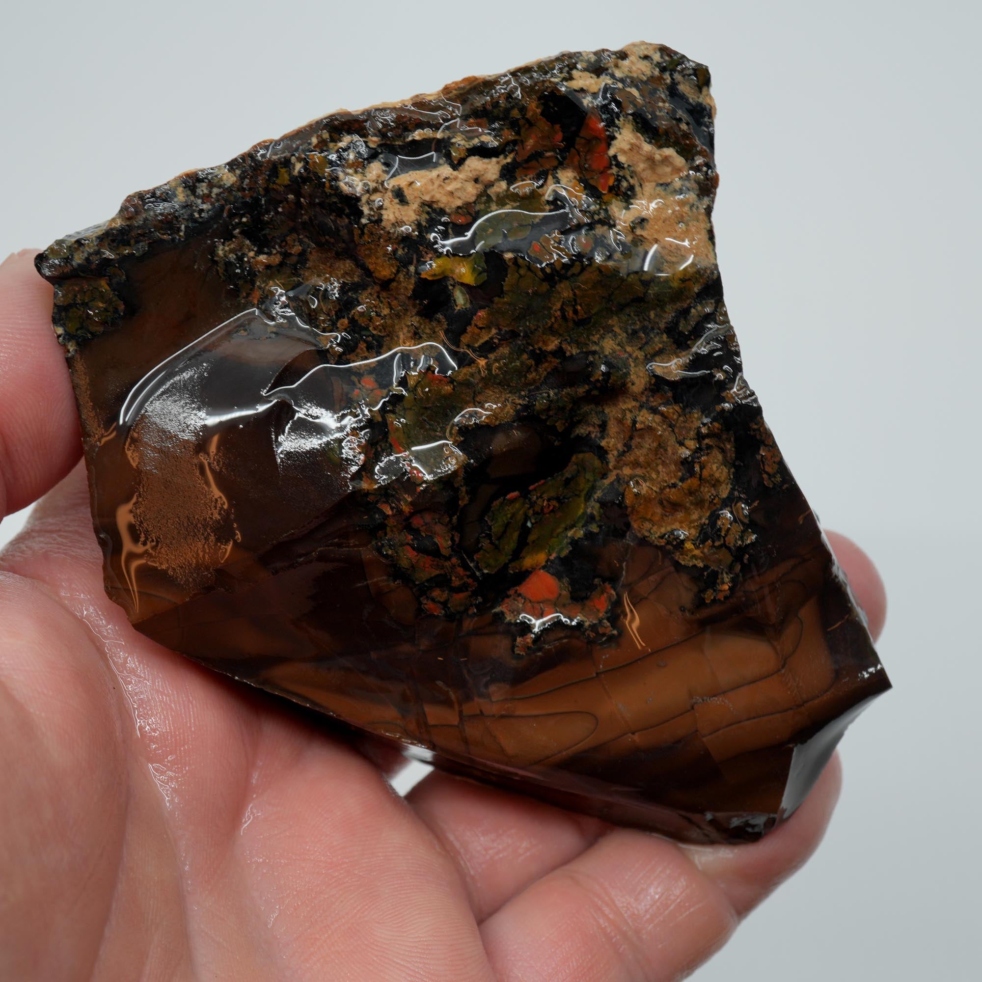 Whiskey Creek Orbicular Jasper Rough - Smoky Orbs and Breccia Owyhee Idaho