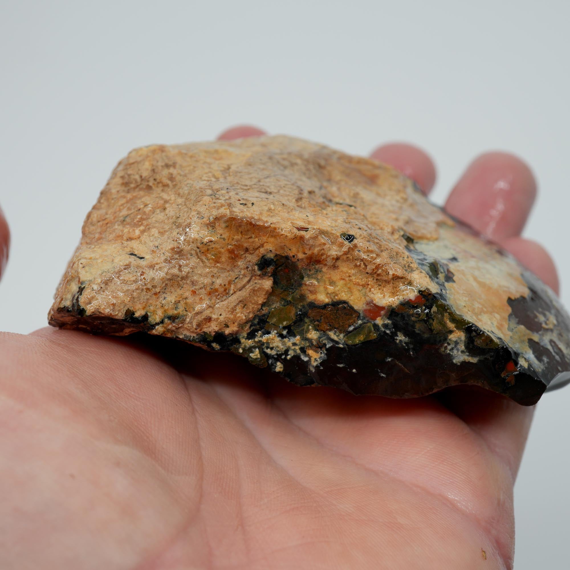 Whiskey Creek Orbicular Jasper Rough - Smoky Orbs and Breccia Owyhee Idaho
