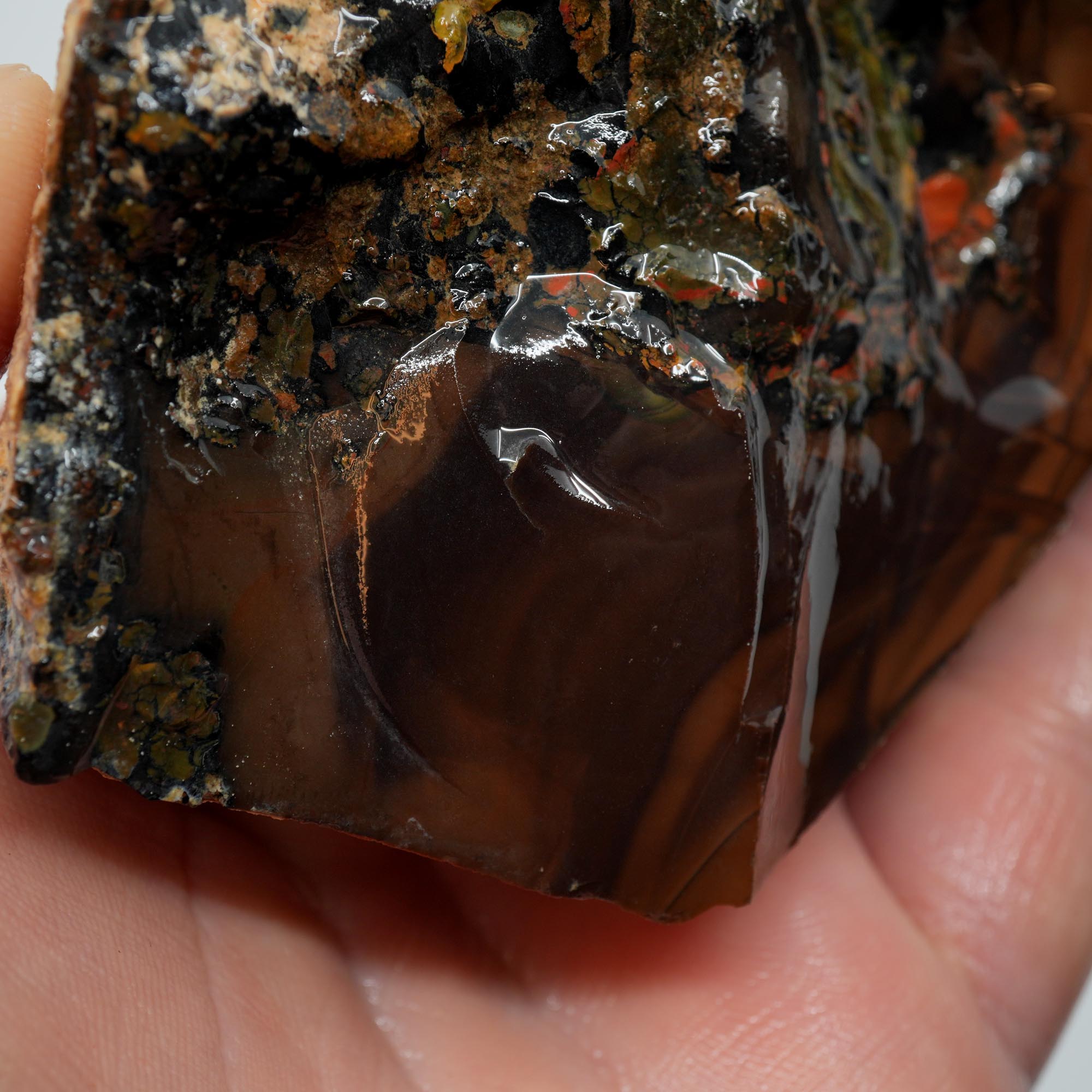Whiskey Creek Orbicular Jasper Rough - Smoky Orbs and Breccia Owyhee Idaho