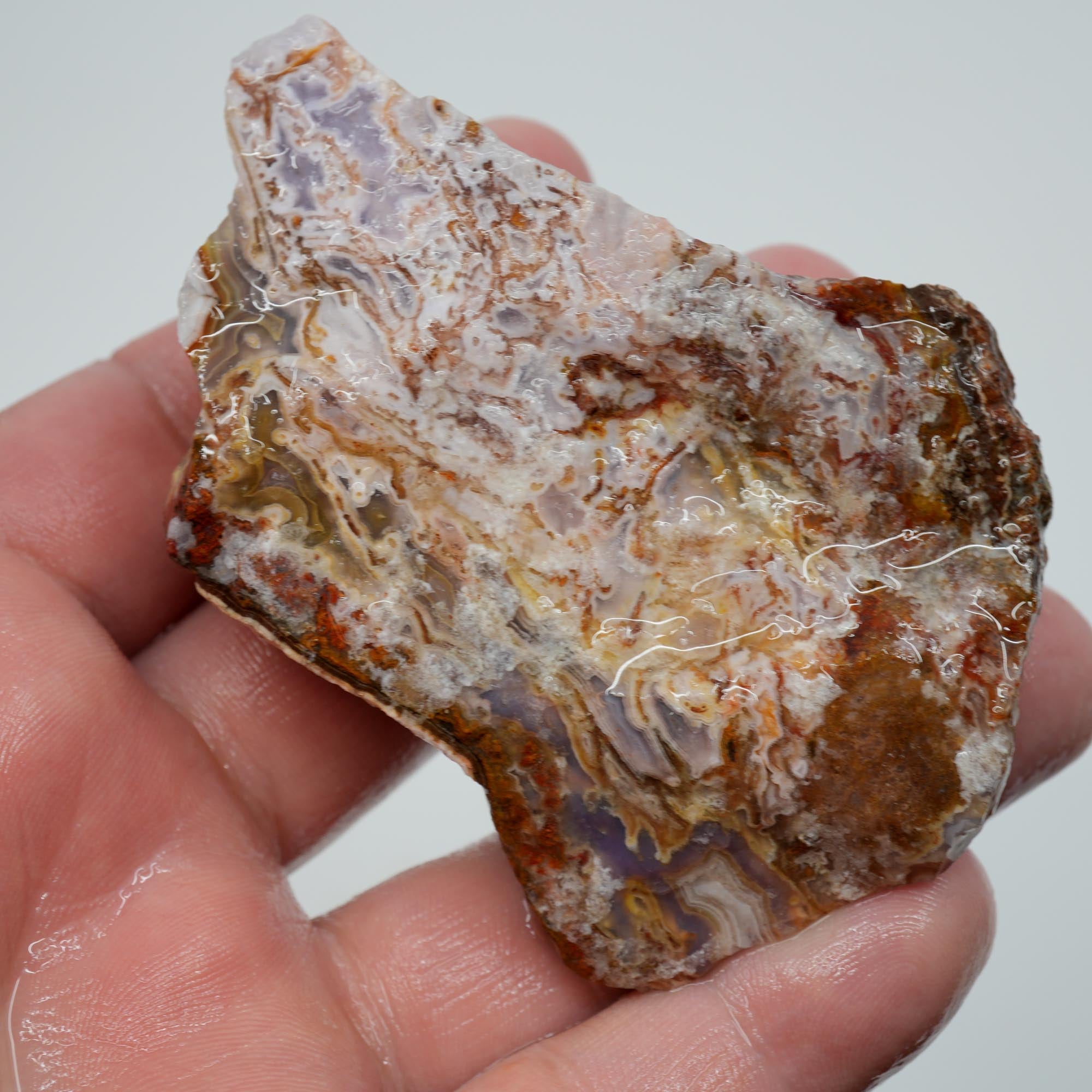 Agua Nueva Agate Rough - Flowing Purple Moss Agate Scene Trimmer
