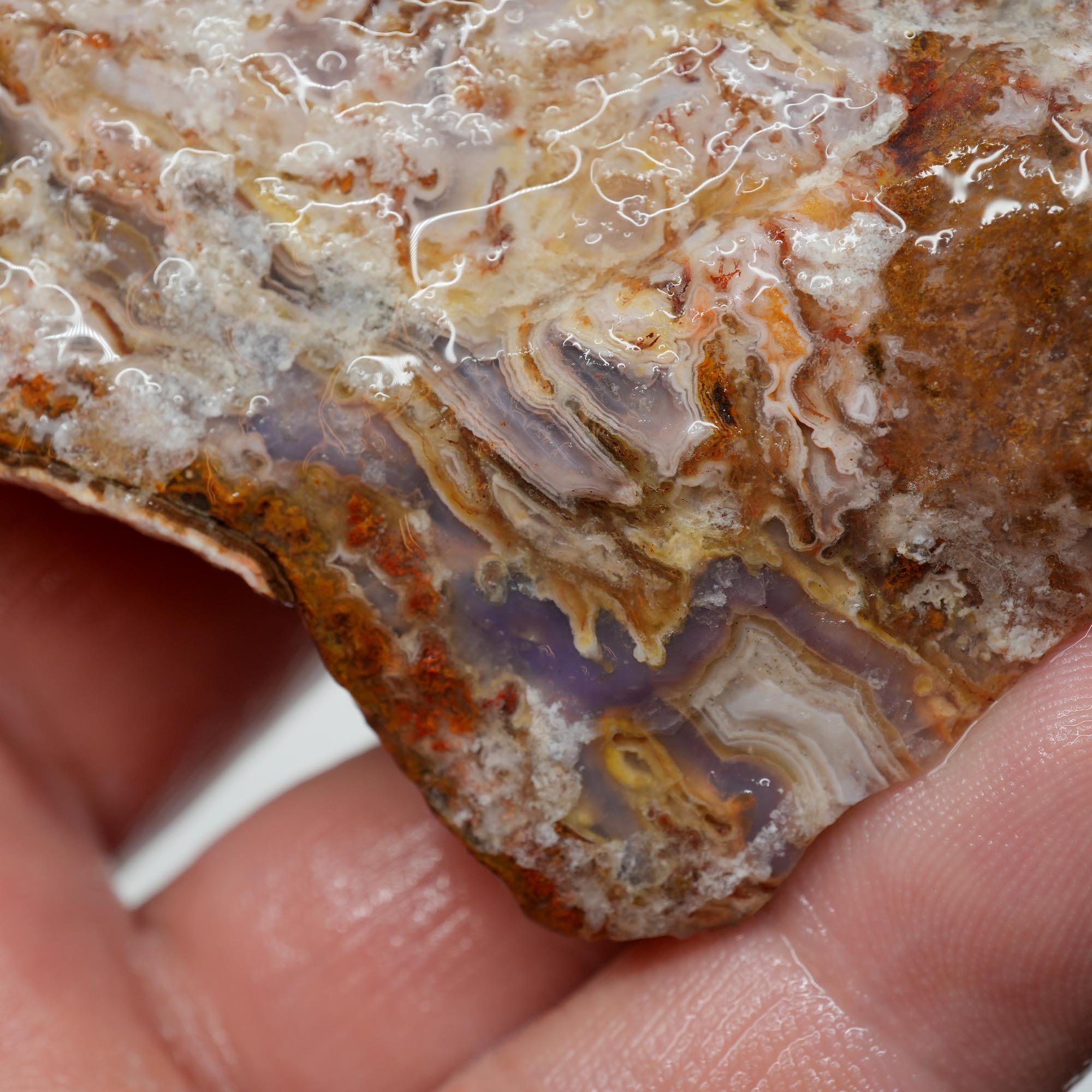 Agua Nueva Agate Rough - Flowing Purple Moss Agate Scene Trimmer
