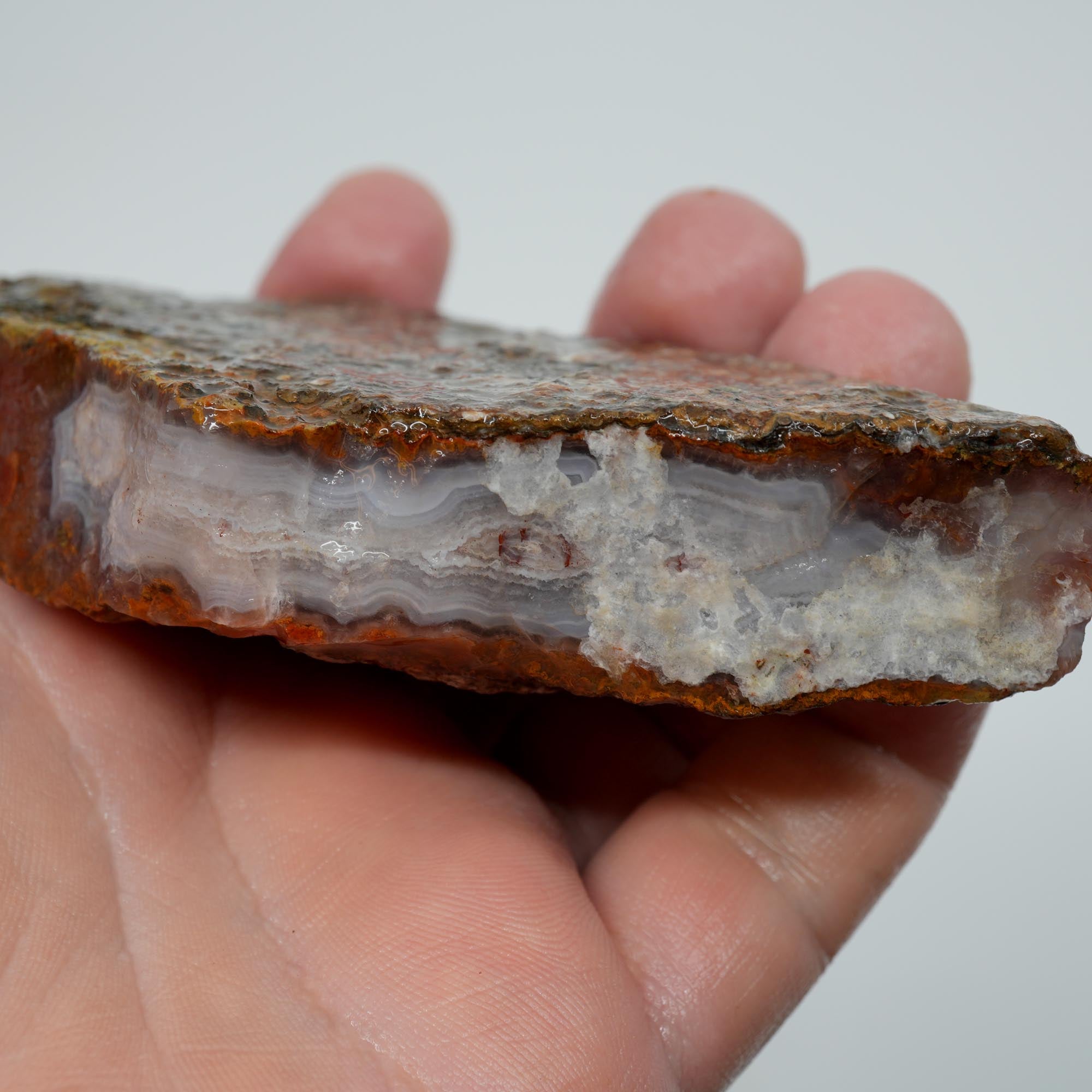 Agua Nueva Agate Rough - Blue Agate Plate with Gold Lemon Fortification