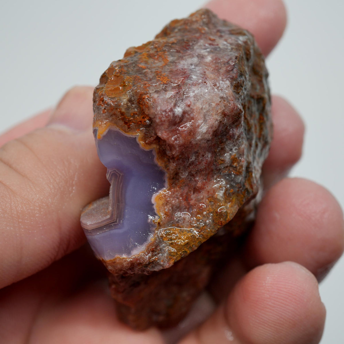 Agua Nueva Agate Rough - Druzy Deep Blue Purple Mexican Moss Trimmer