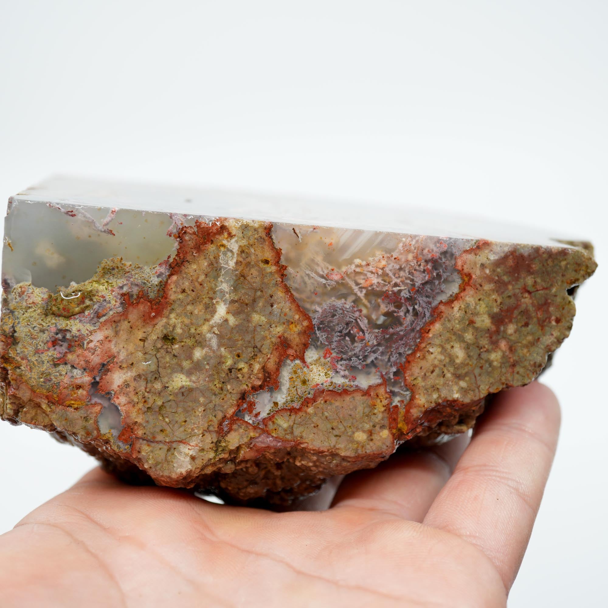 Lucky Strike Thunderegg Polished Bookend Cut - Semi-Gloss Two-Sided Cut