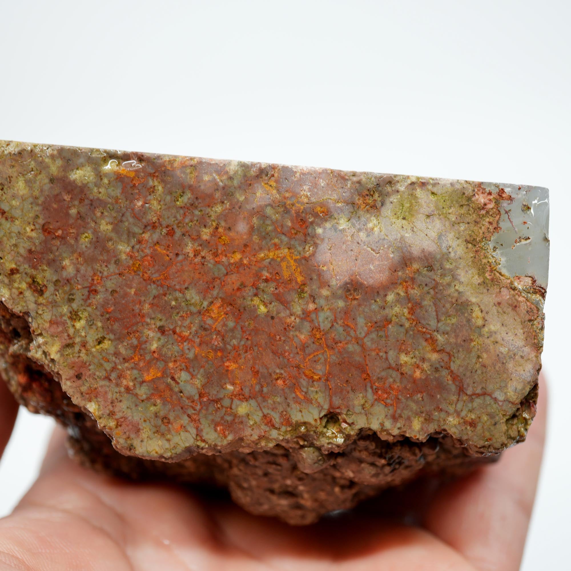 Lucky Strike Thunderegg Polished Bookend Cut - Semi-Gloss Two-Sided Cut