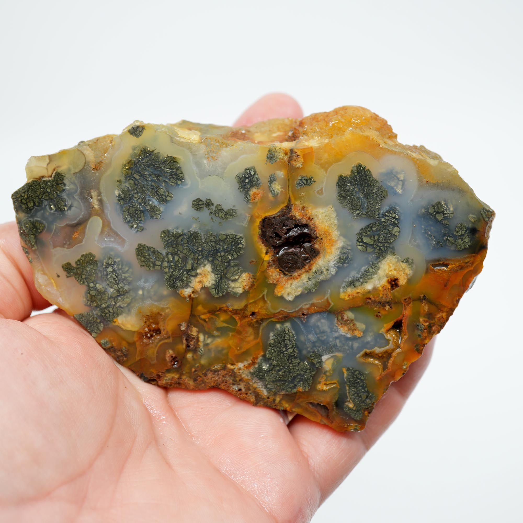 Indonesian Marcasite Endcut - Sparkling Pattern with Pineapple Quartz