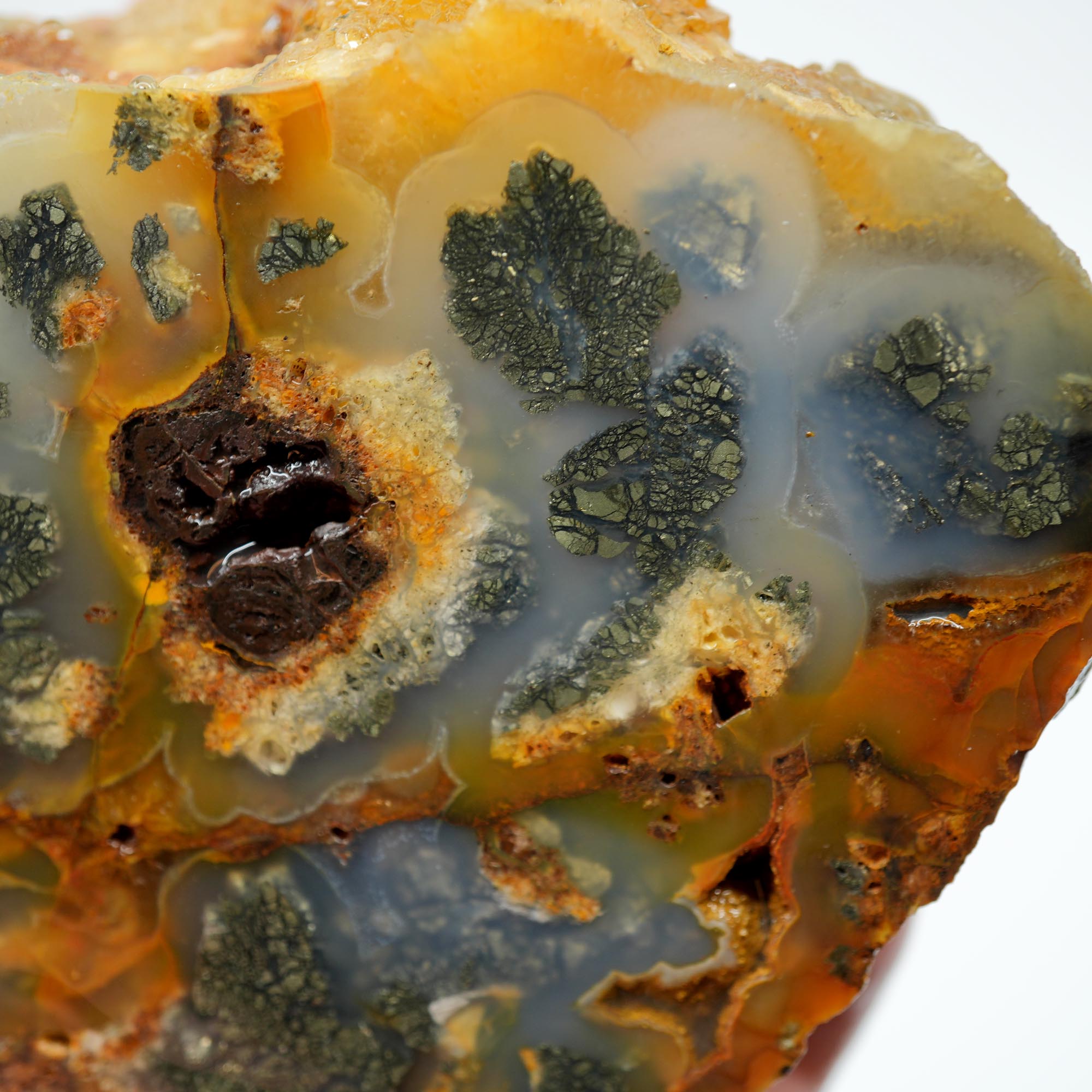 Indonesian Marcasite Endcut - Sparkling Pattern with Pineapple Quartz
