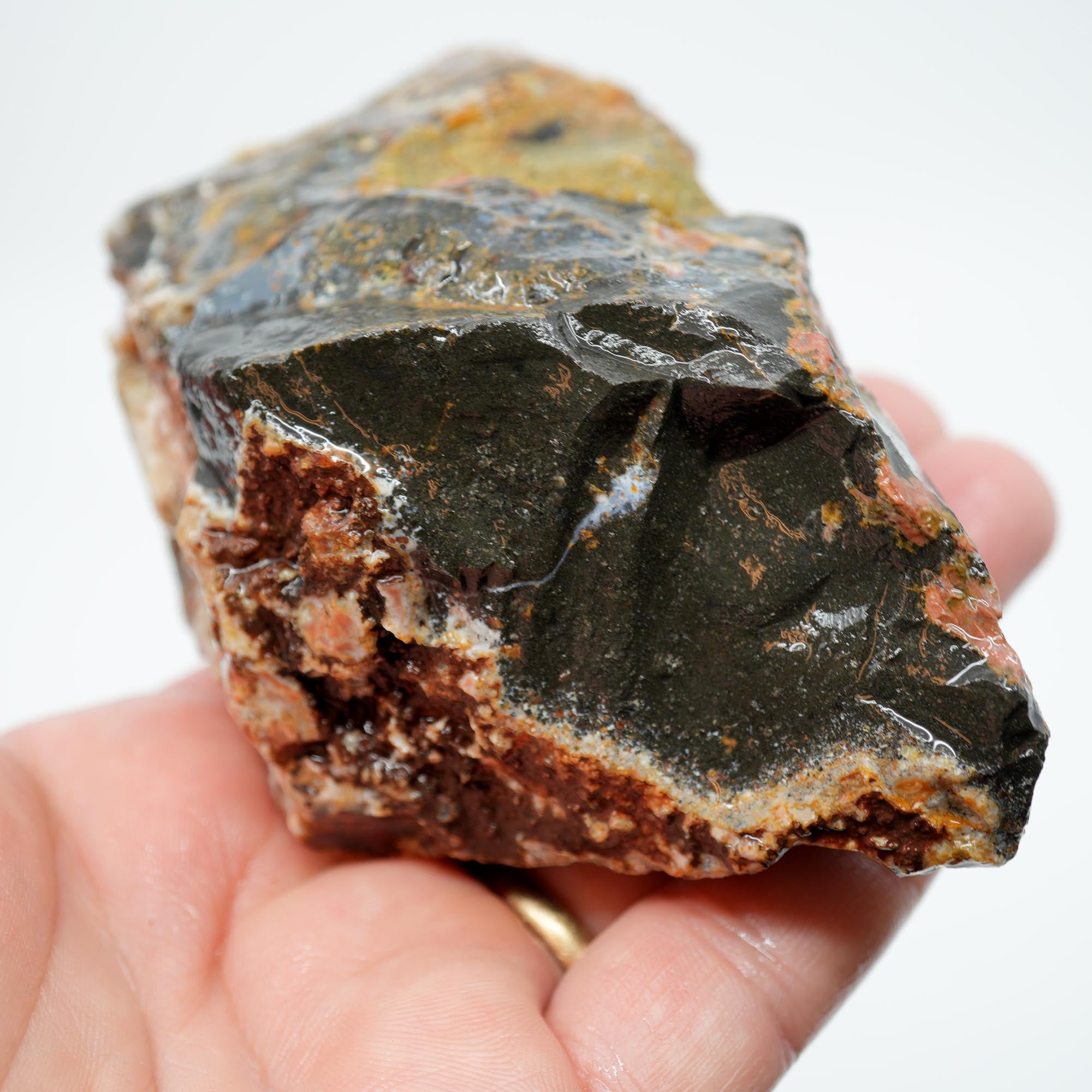 Eagle Rock Plume Agate Rough - Black Marcasite Old Stock