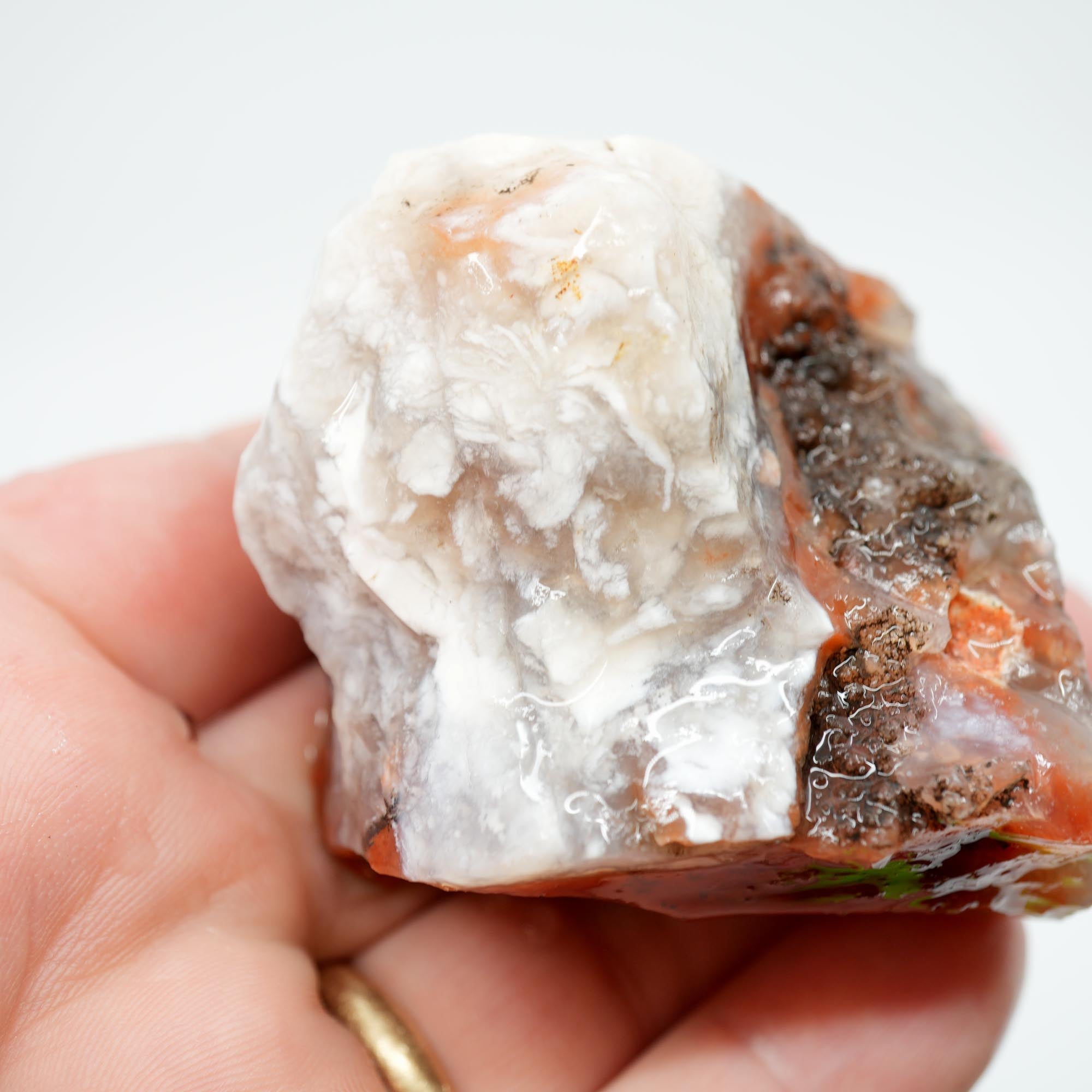 Red Velvet Agate Rough - Wispy Cloudy Skies Trimmer