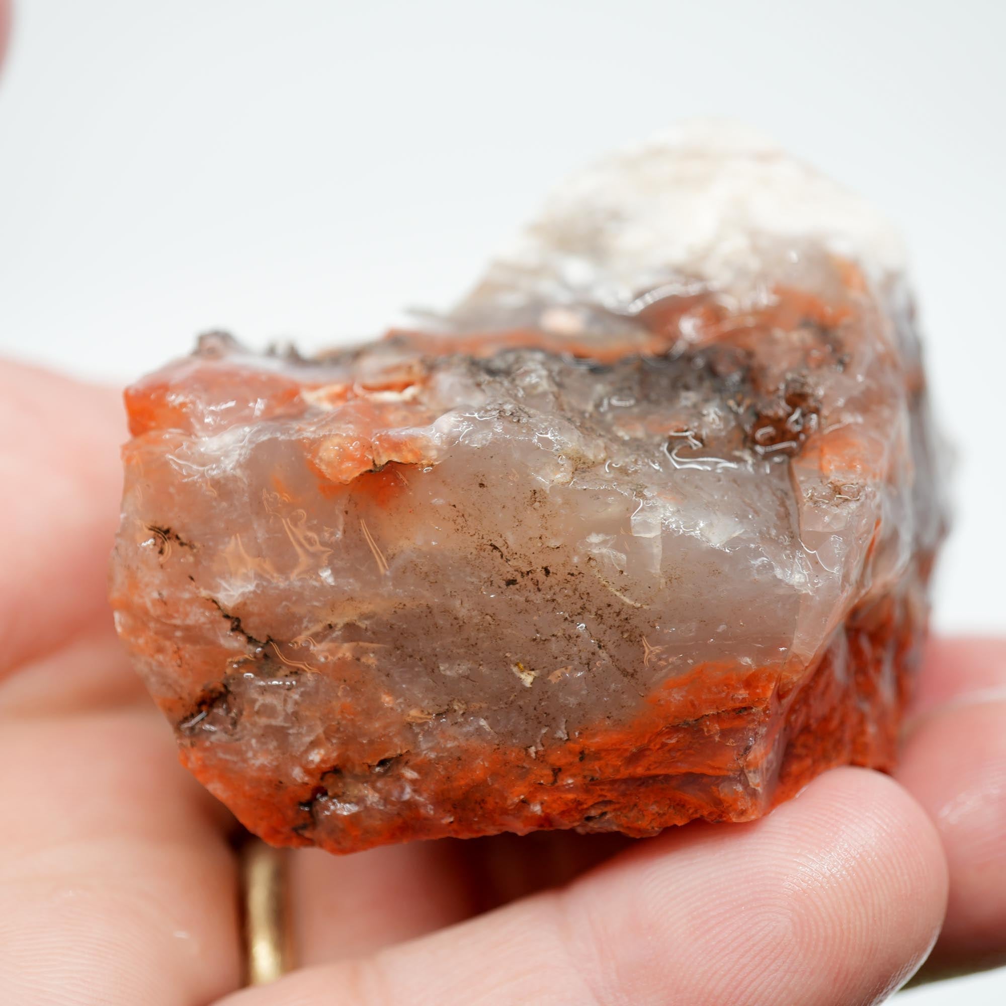 Red Velvet Agate Rough - Wispy Cloudy Skies Trimmer