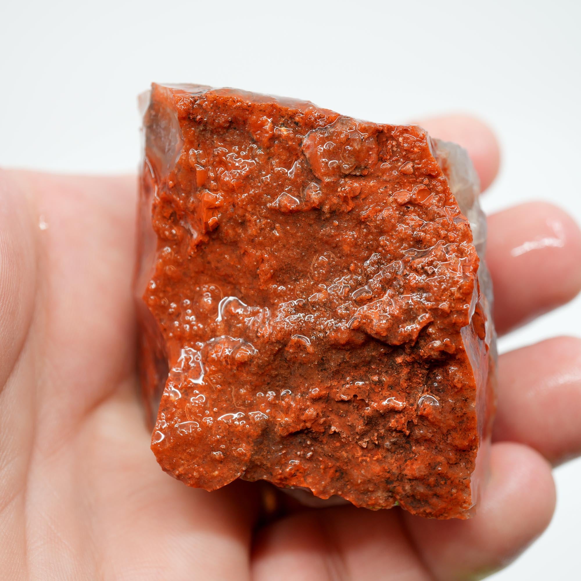 Red Velvet Agate Rough - Wispy Cloudy Skies Trimmer