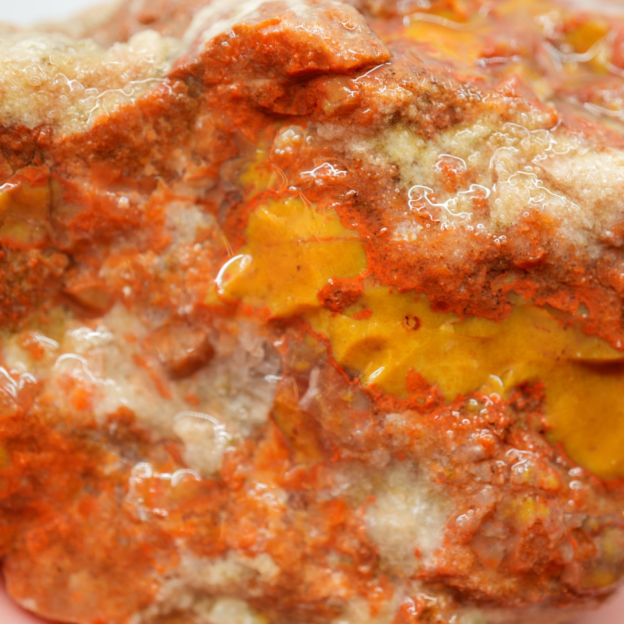 Alabama Paint Agate Rough - Creamy Golden Flow with Bright Red Circle