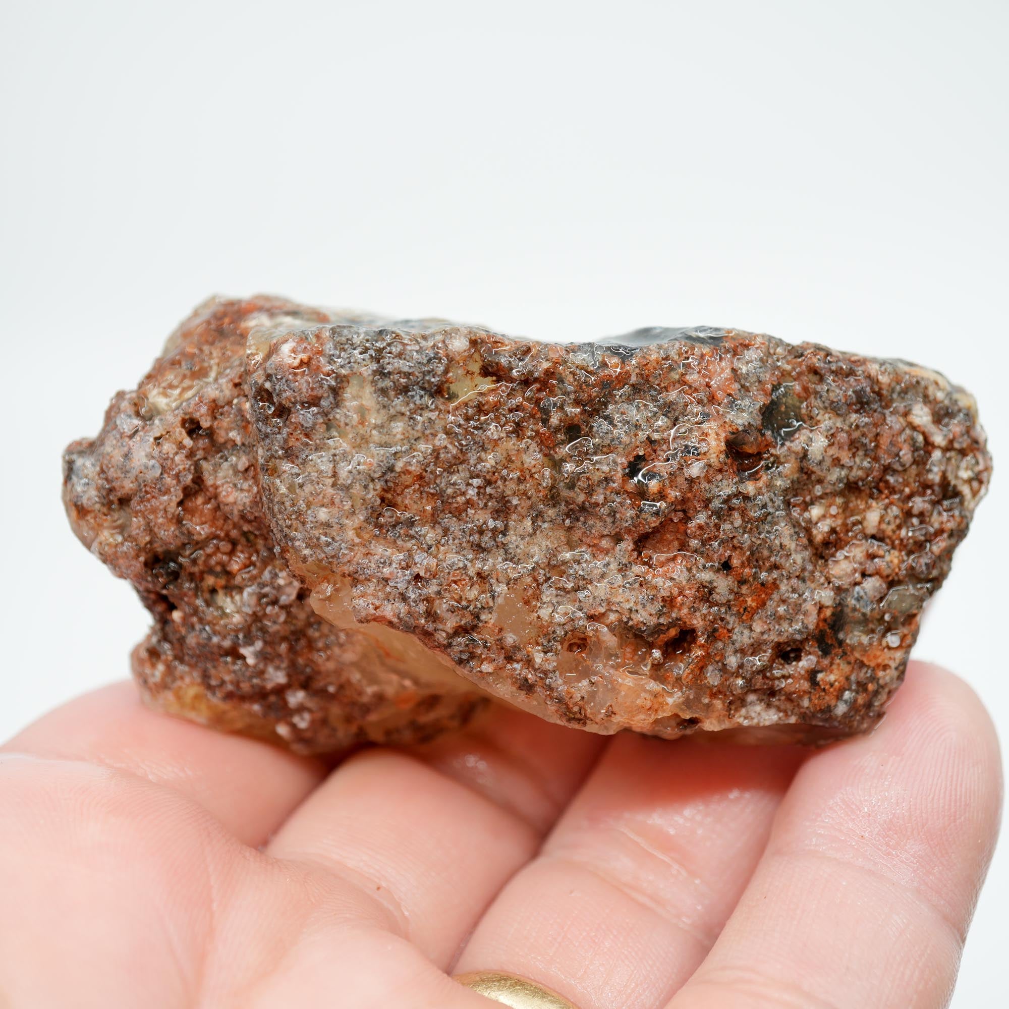 Ojinaga Plume Agate Rough - Black Plume with Cloud Inclusions