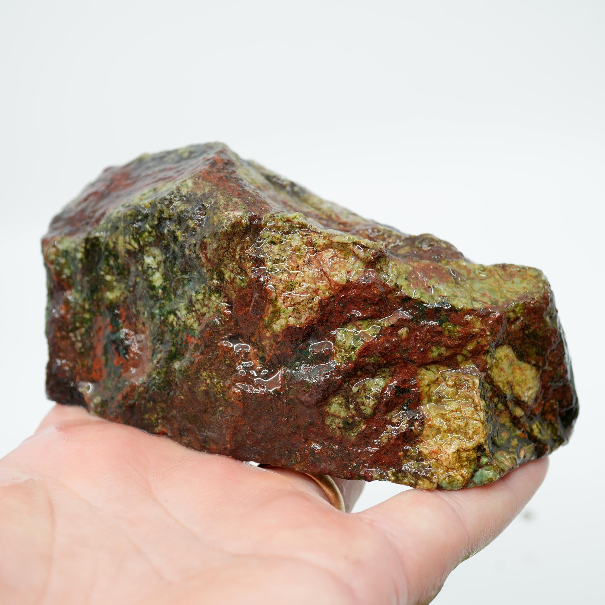 Mystery Copper-Based Mineral Rough - Green and Red from Quartzsite Collection
