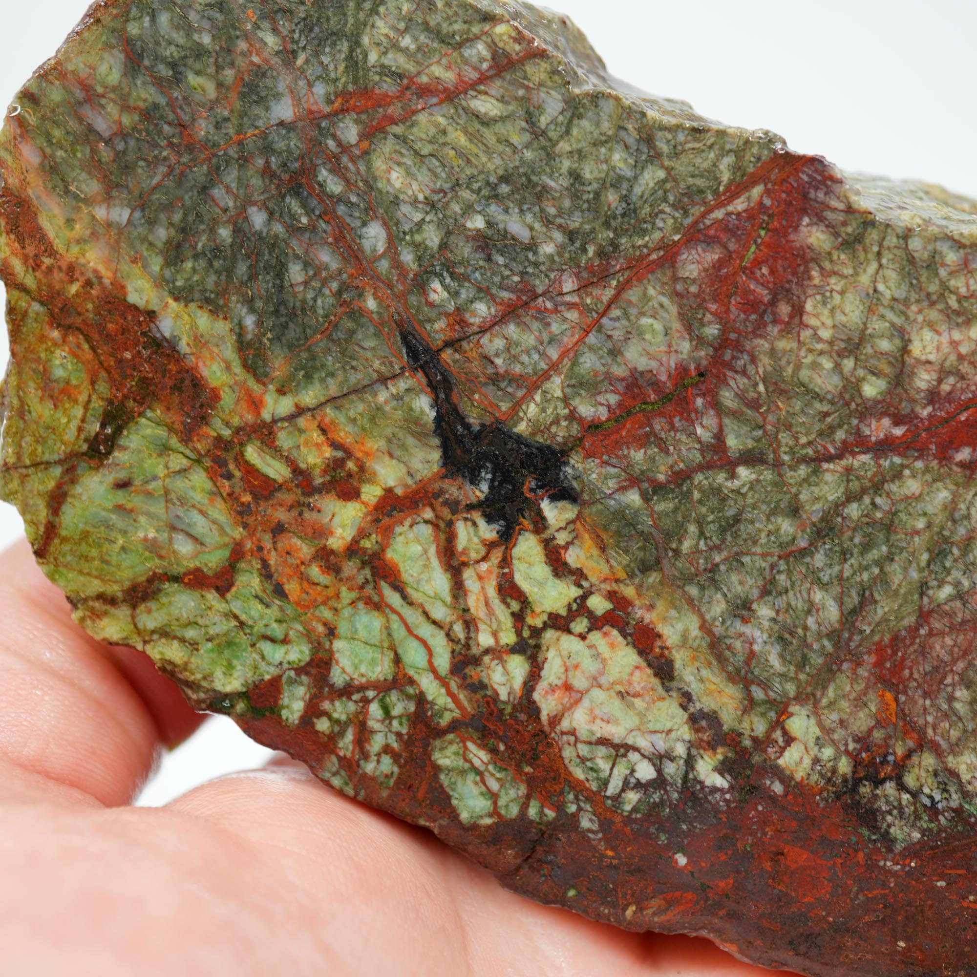 Mystery Copper-Based Mineral Rough - Green and Red from Quartzsite Collection