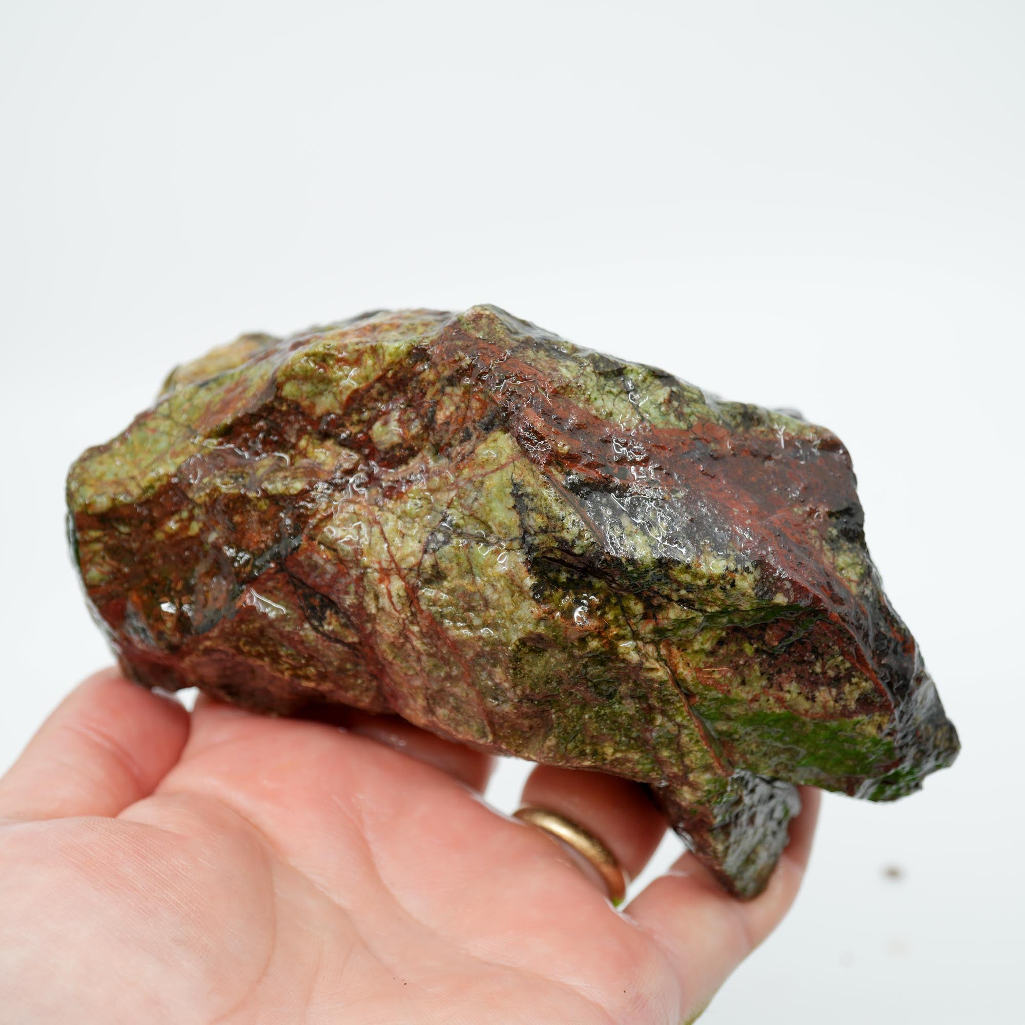 Mystery Copper-Based Mineral Rough - Green and Red from Quartzsite Collection
