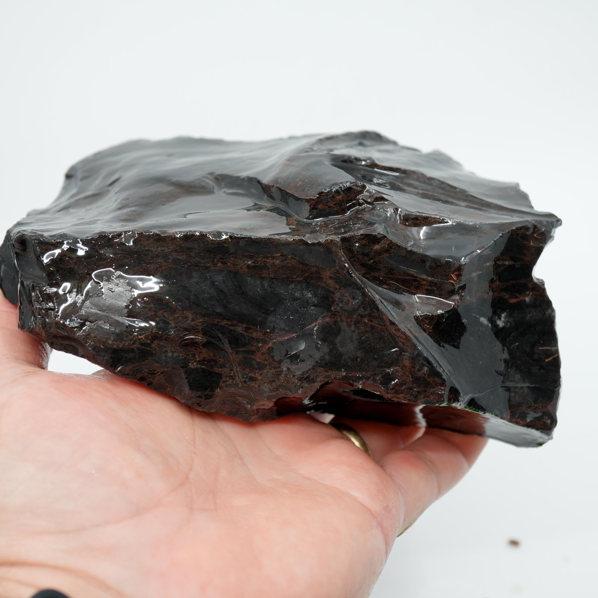 Mahogany Obsidian Rough - Dark Smoky Variant from Glass Butte