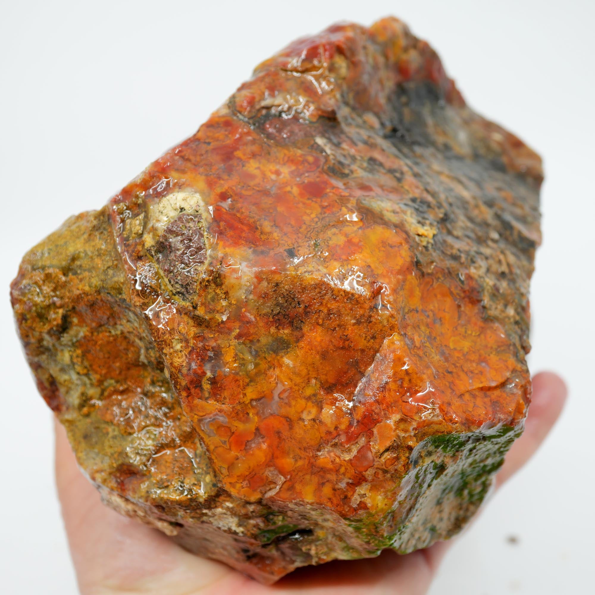 Mystery Agate Rough - Large High-Grade Cutter with Druzy Pocket