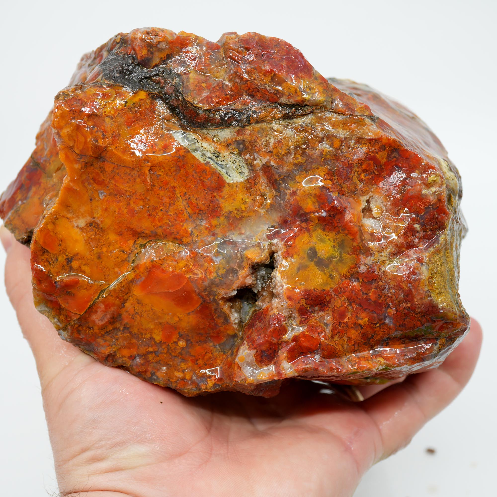 Mystery Agate Rough - Large High-Grade Cutter with Druzy Pocket