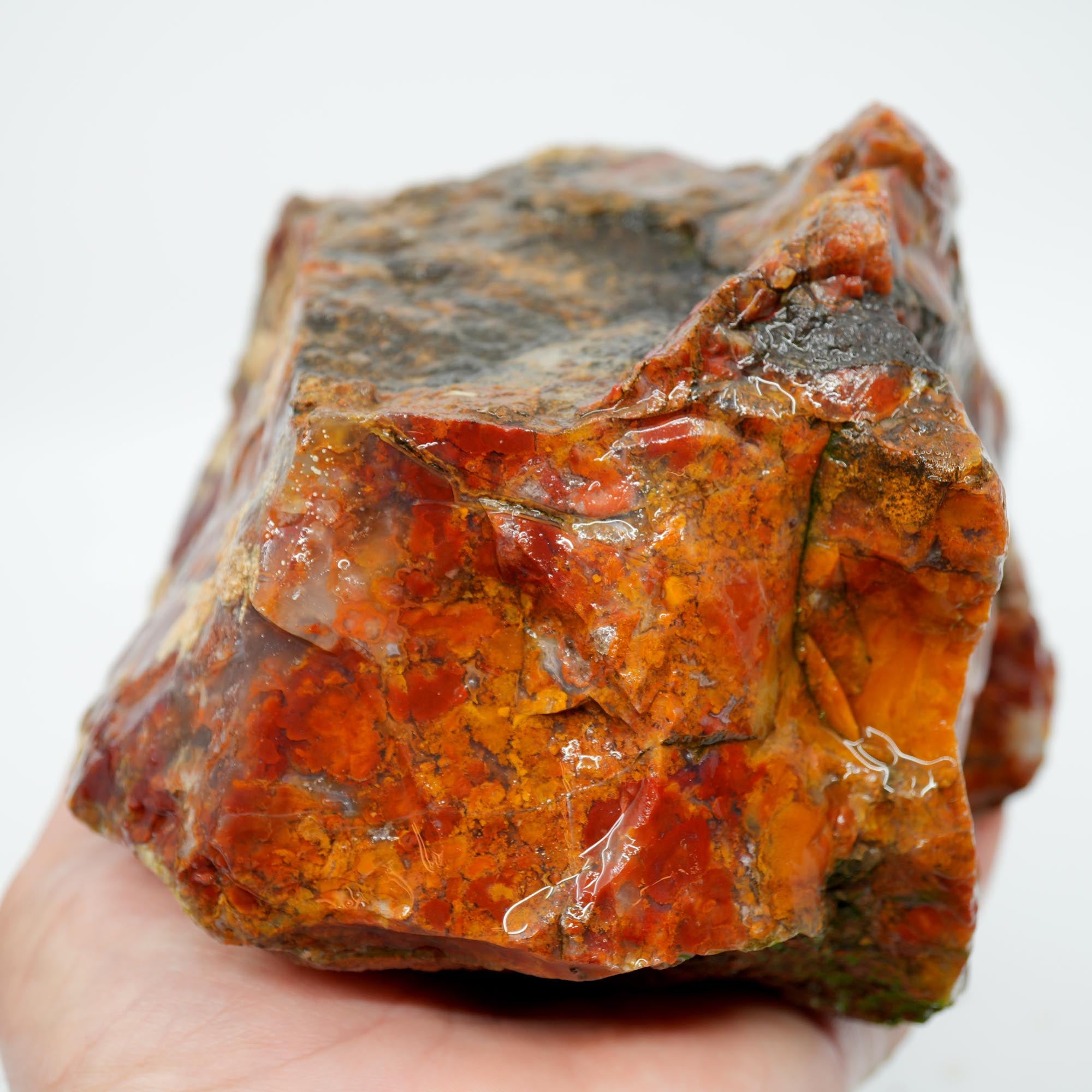 Mystery Agate Rough - Large High-Grade Cutter with Druzy Pocket