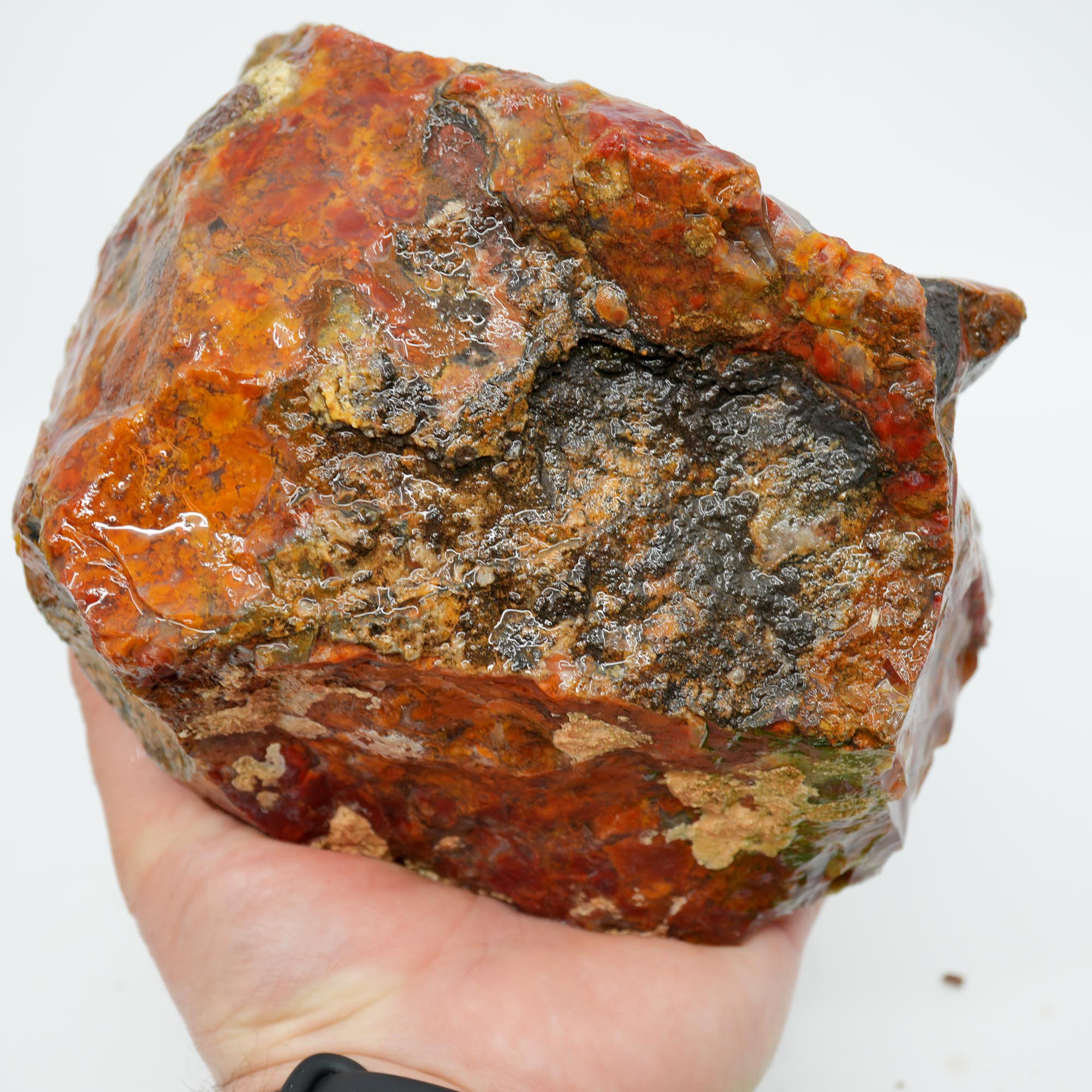 Mystery Agate Rough - Large High-Grade Cutter with Druzy Pocket