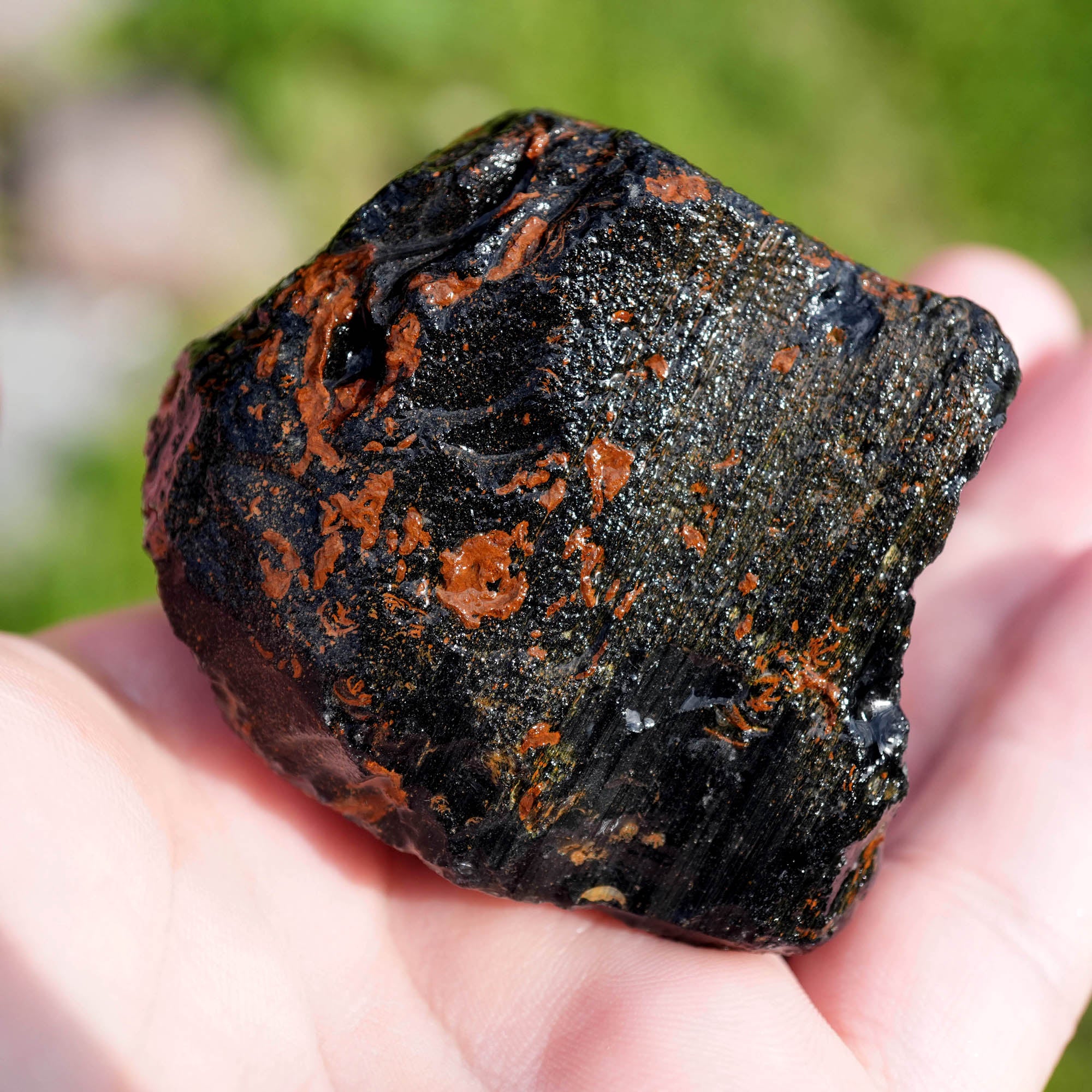 Jalisco Rainbow Obsidian Rough - Velvet Mix with Green and Purple