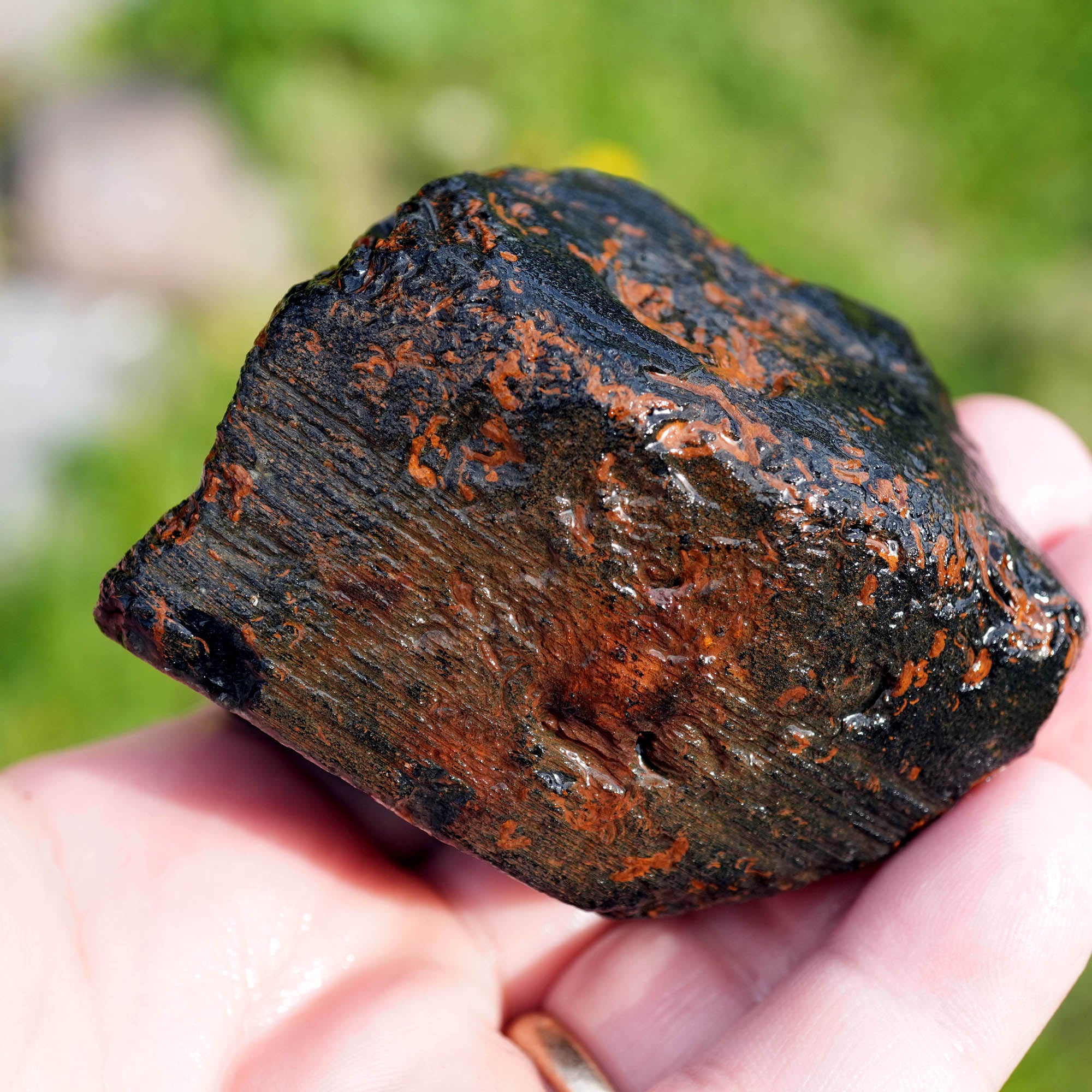 Jalisco Rainbow Obsidian Rough - Velvet Mix with Green and Purple