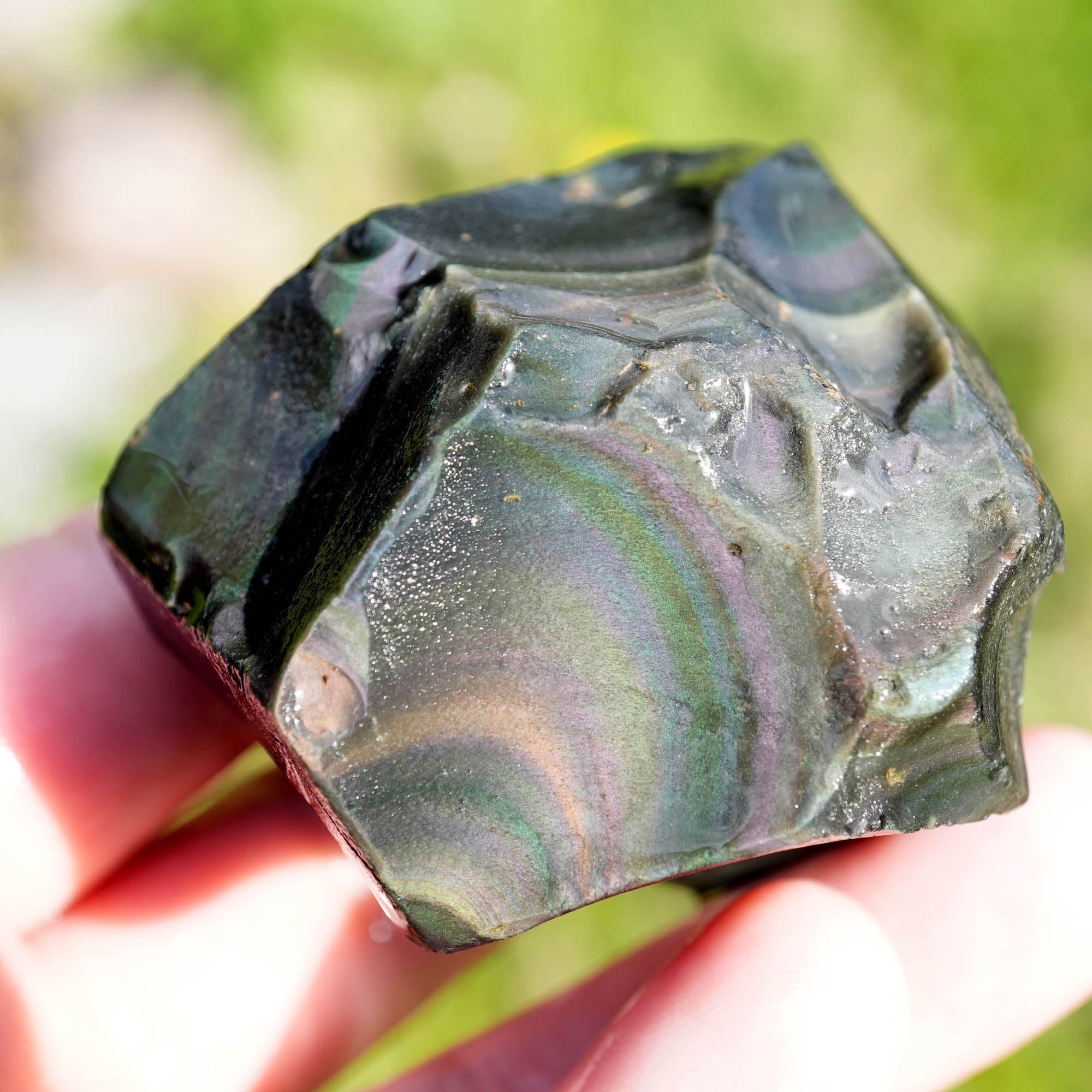 Jalisco Rainbow Obsidian Rough - Trimmer for Single Cab Slabs