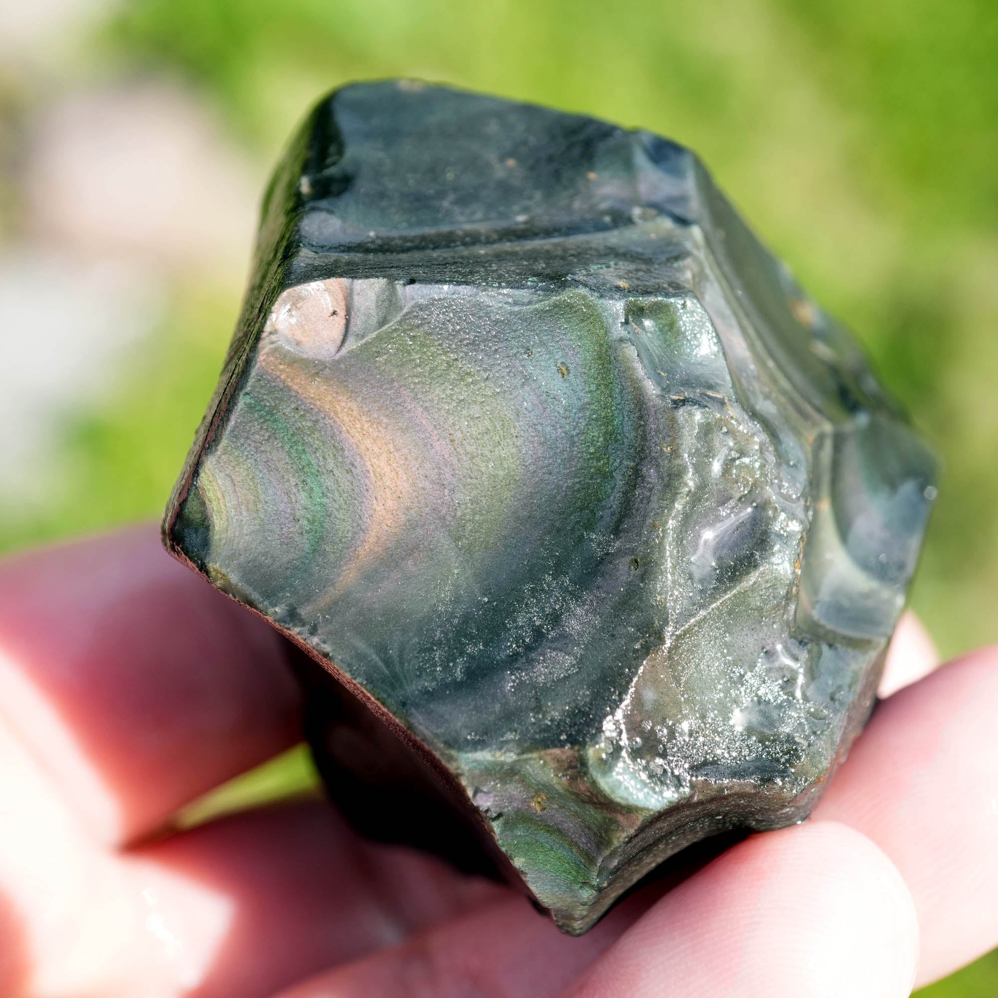 Jalisco Rainbow Obsidian Rough - Trimmer for Single Cab Slabs