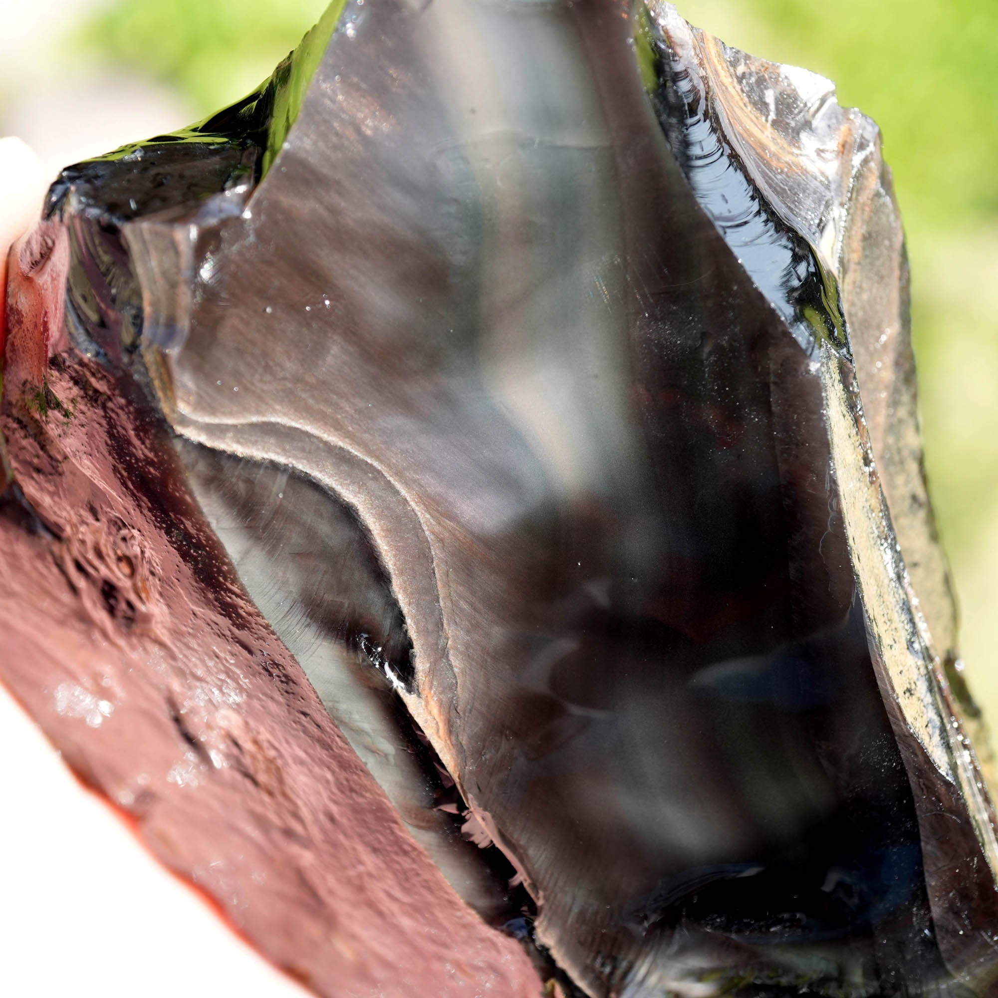 Aurora Borealis Obsidian Rough - Old Stock with Fantastic Aurora Window