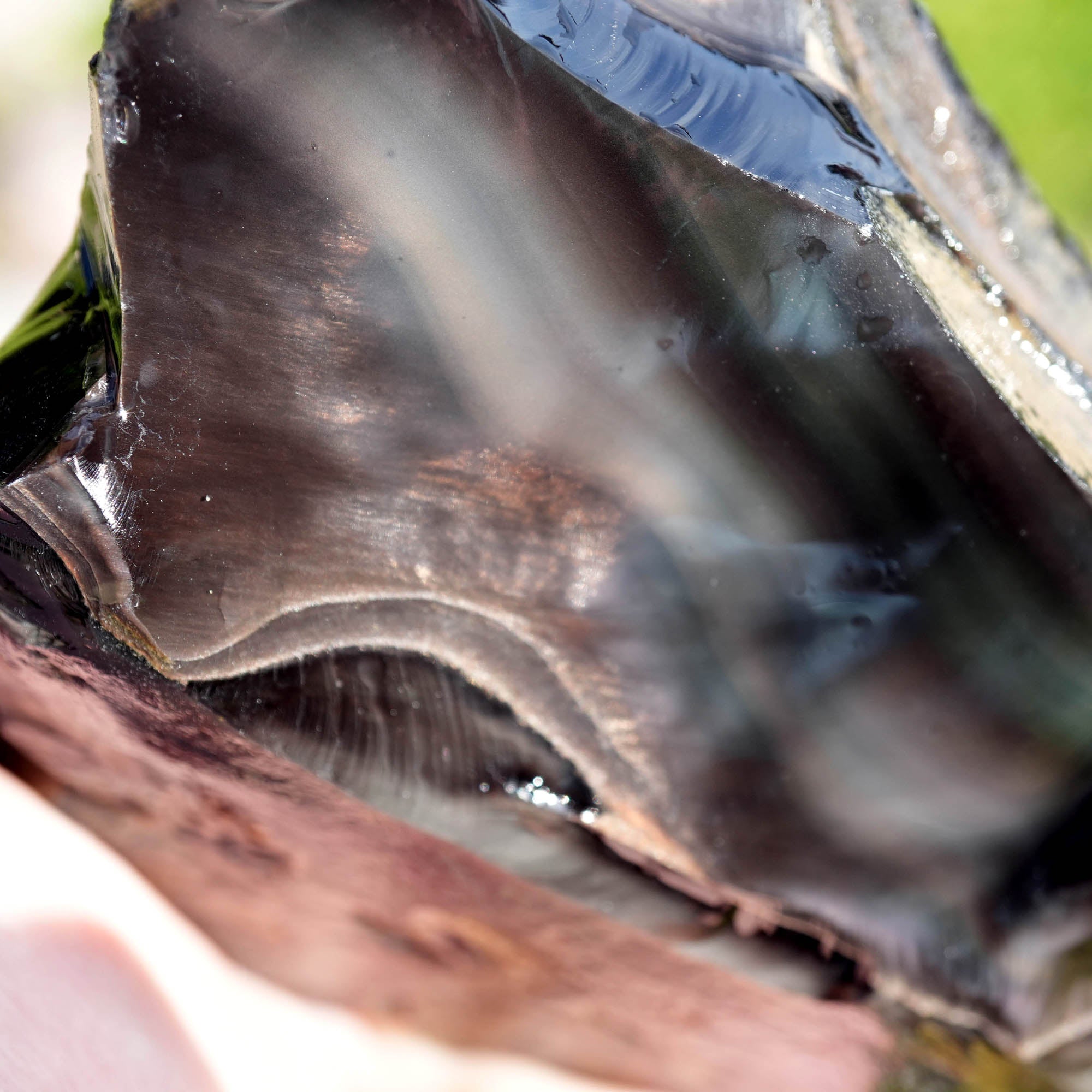 Aurora Borealis Obsidian Rough - Old Stock with Fantastic Aurora Window