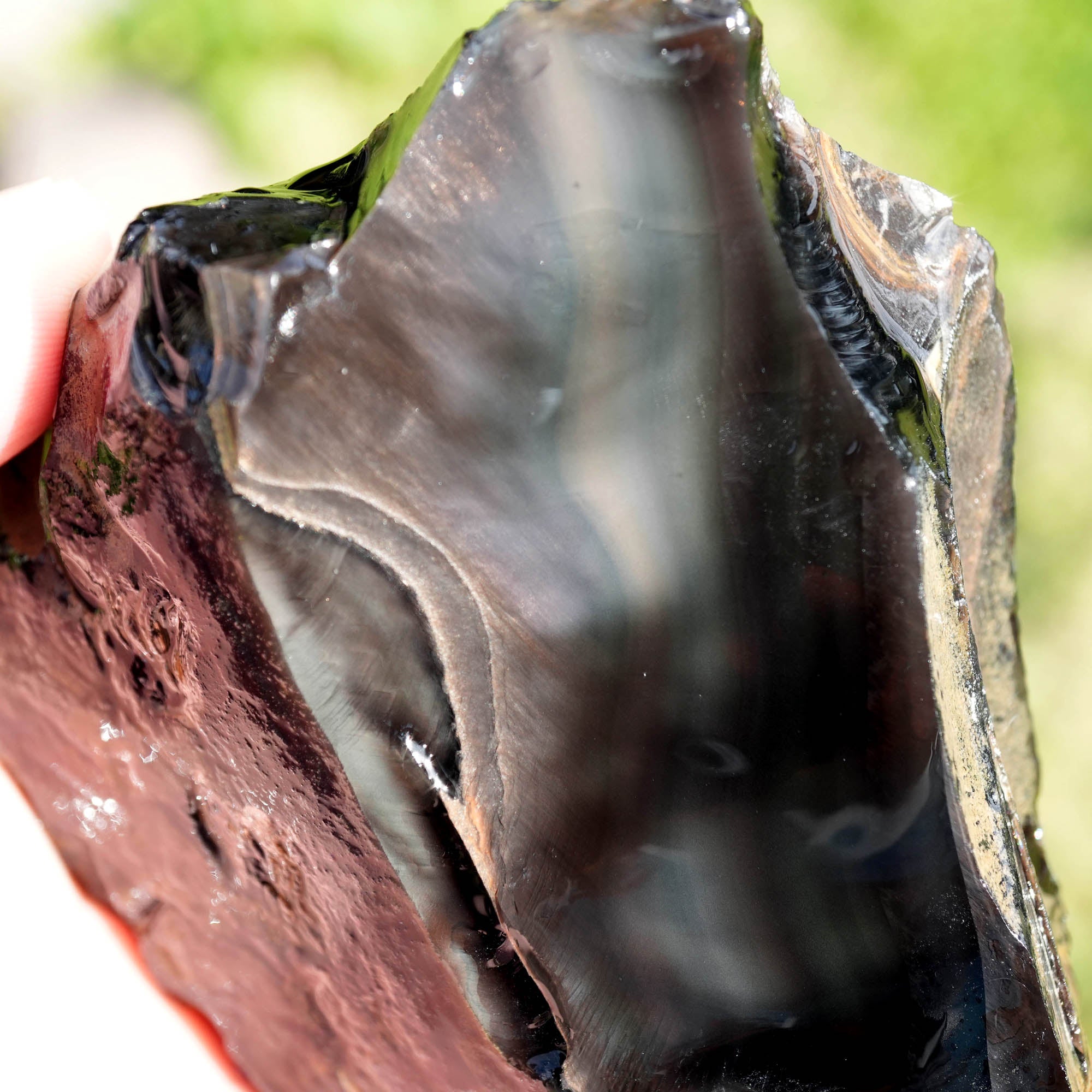 Aurora Borealis Obsidian Rough - Old Stock with Fantastic Aurora Window
