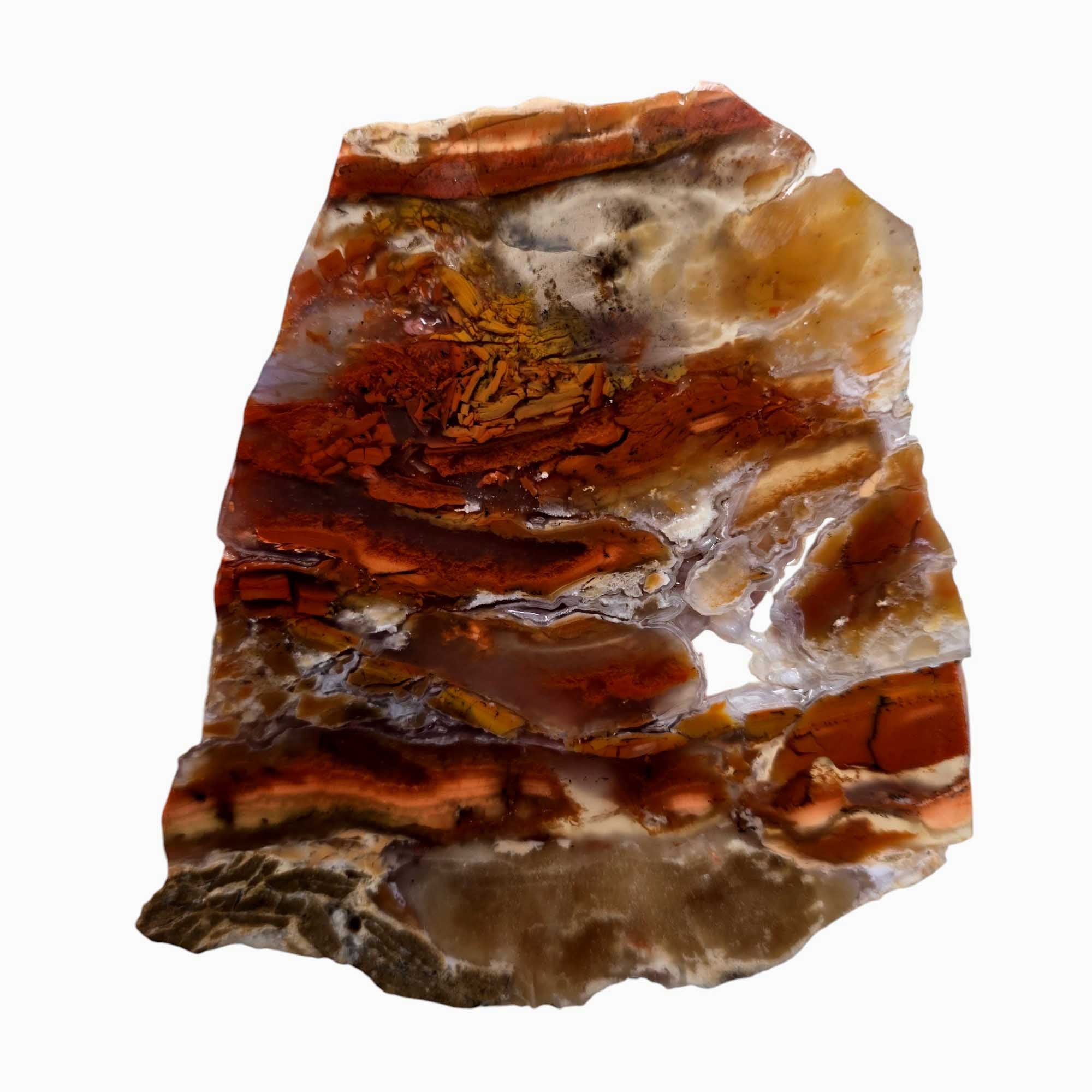 Red Velvet Agate Slab  Lapidary Stone Slice Cut Rock